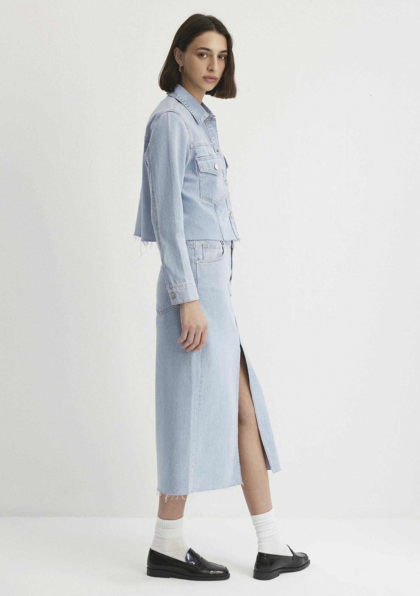 Mavi Thalia Mavi Premium Buz Mavi Jean Ceket 1110289-86792