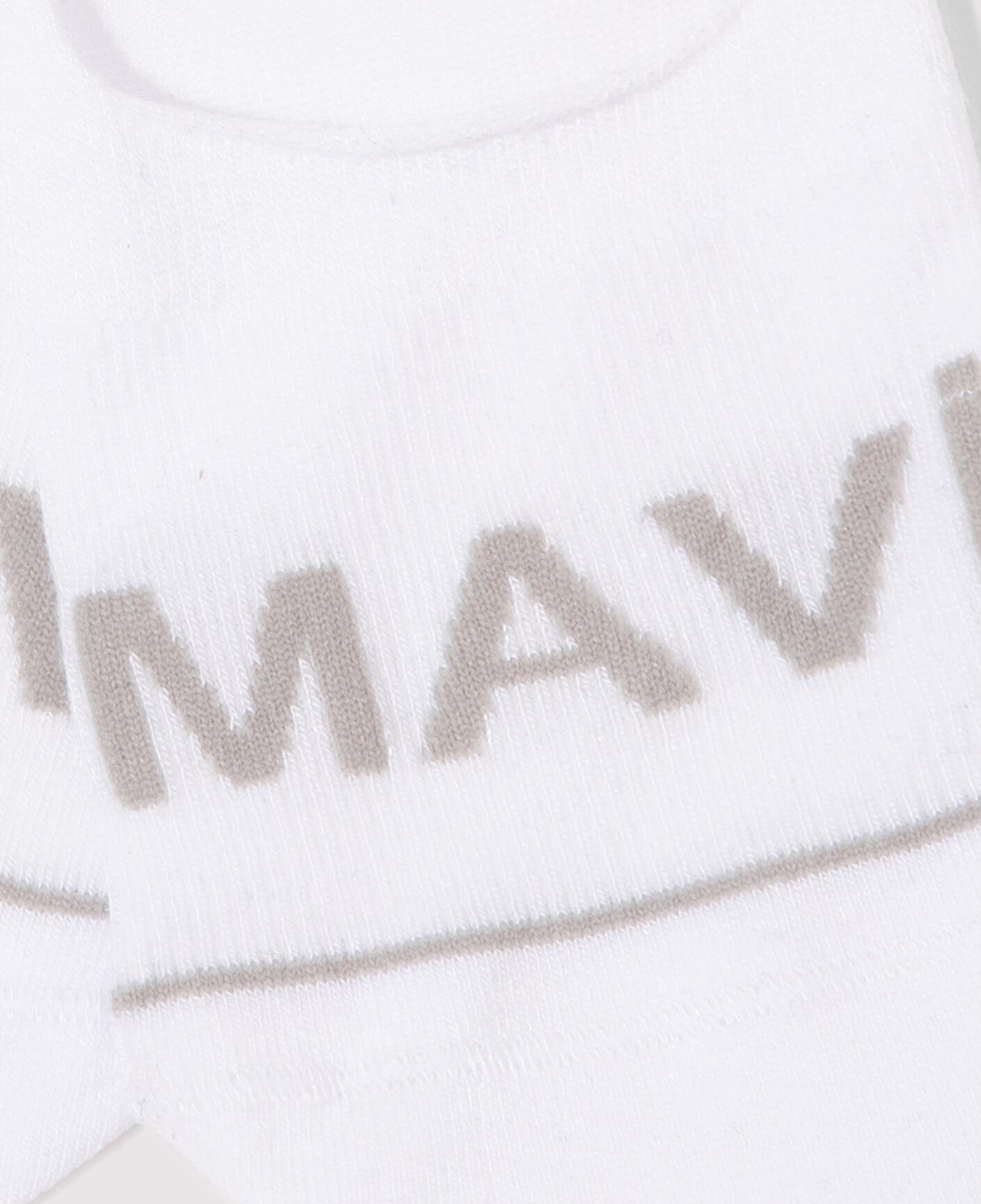 Mavi Mavi Logo Baskılı Beyaz Babet Çorabı 0911319-620