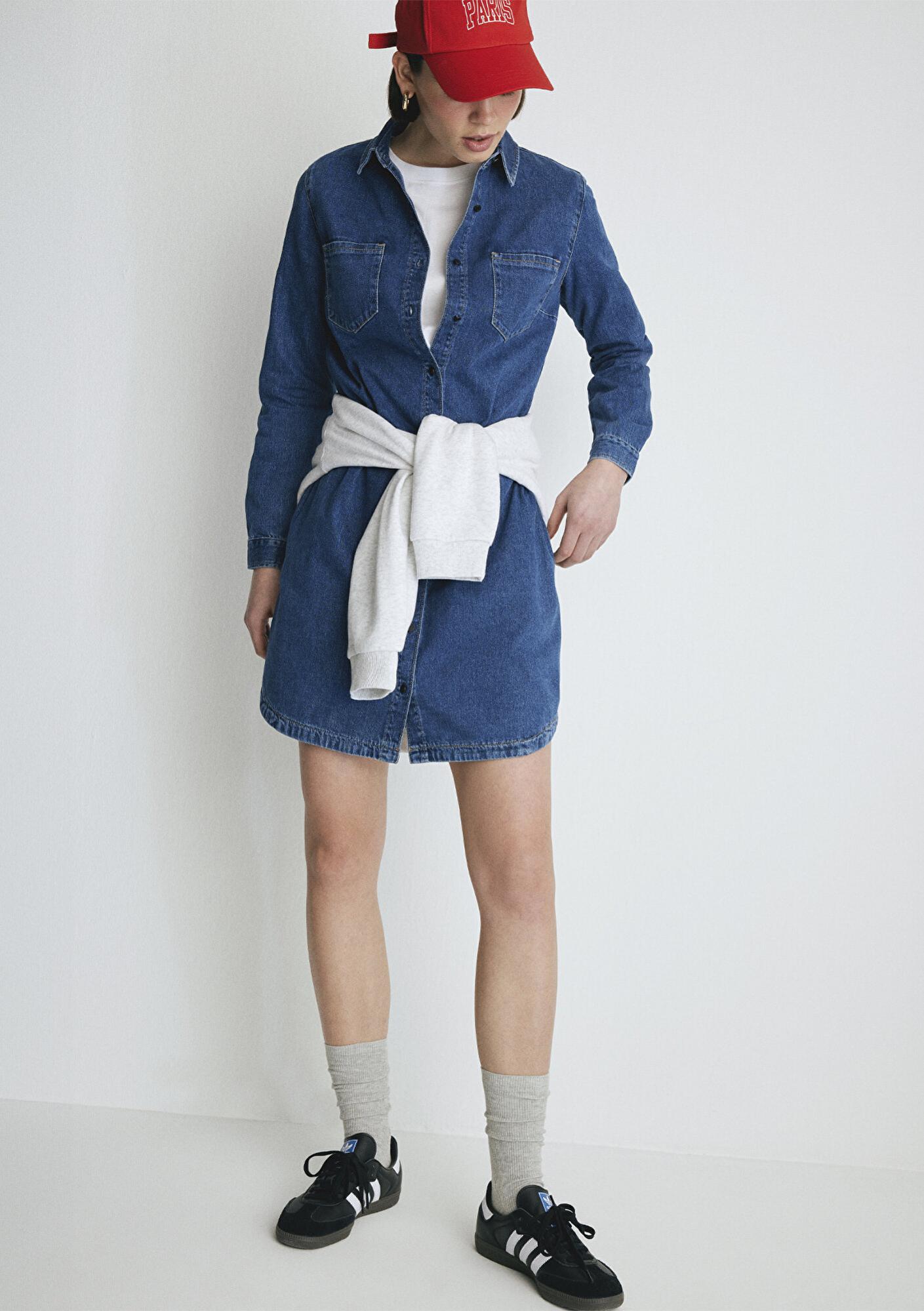 Mavi Liz Everyday Koyu Mavi  Jean Elbise 130656-86430