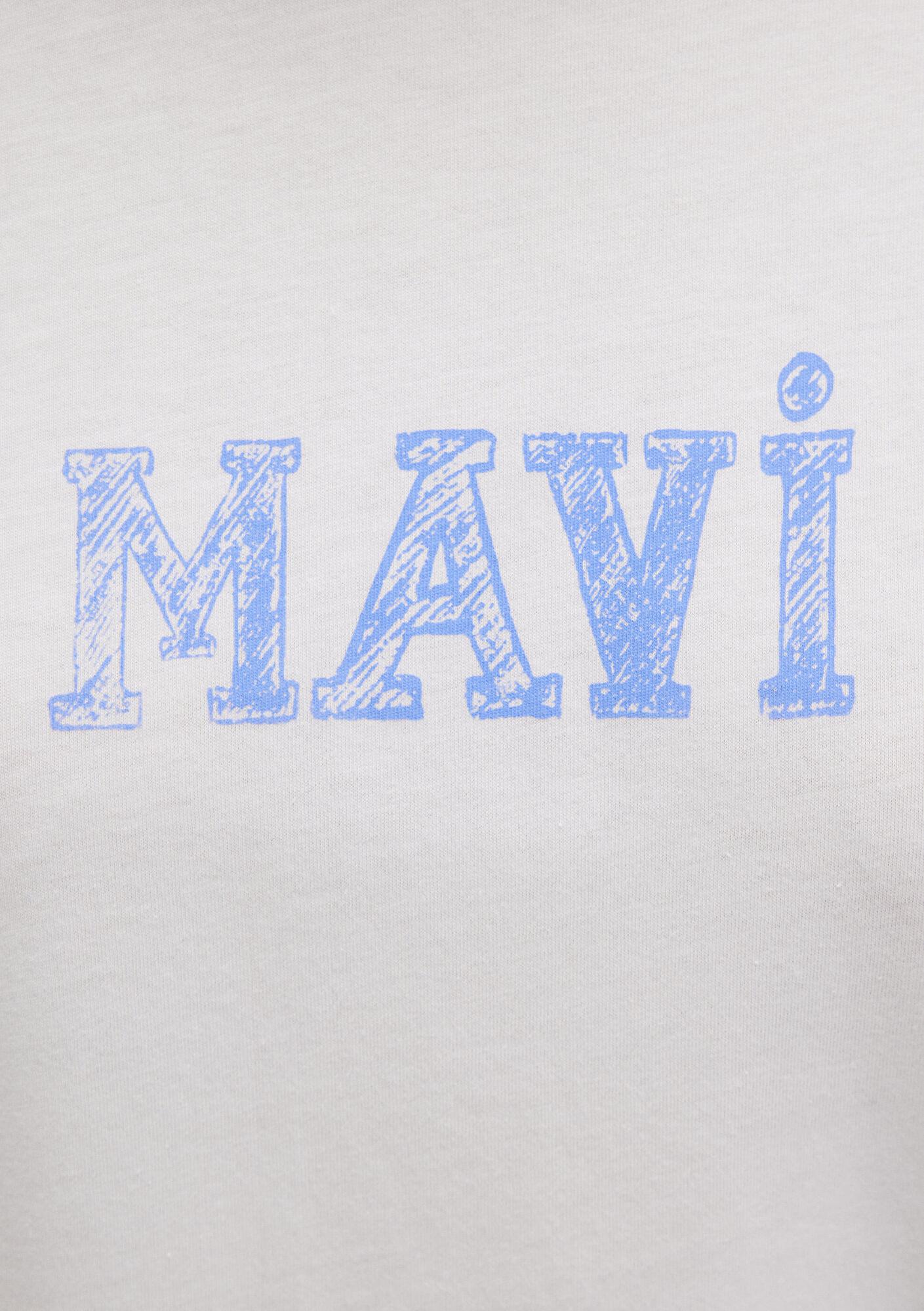 Mavi Mavi Baskılı Beyaz Tişört Regular Fit / Normal Kesim 1612232-70057