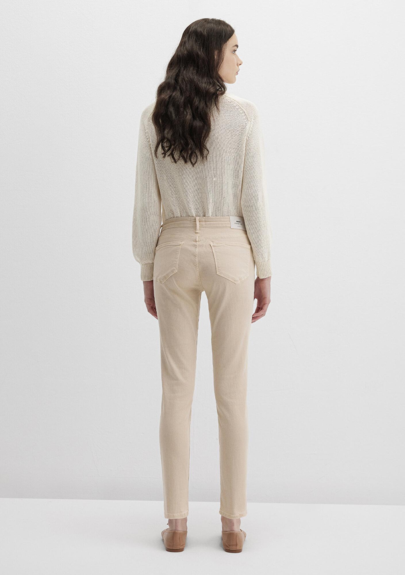 Mavi Ada Mavi Premium Krem Gabardin Pantolon 1020586447