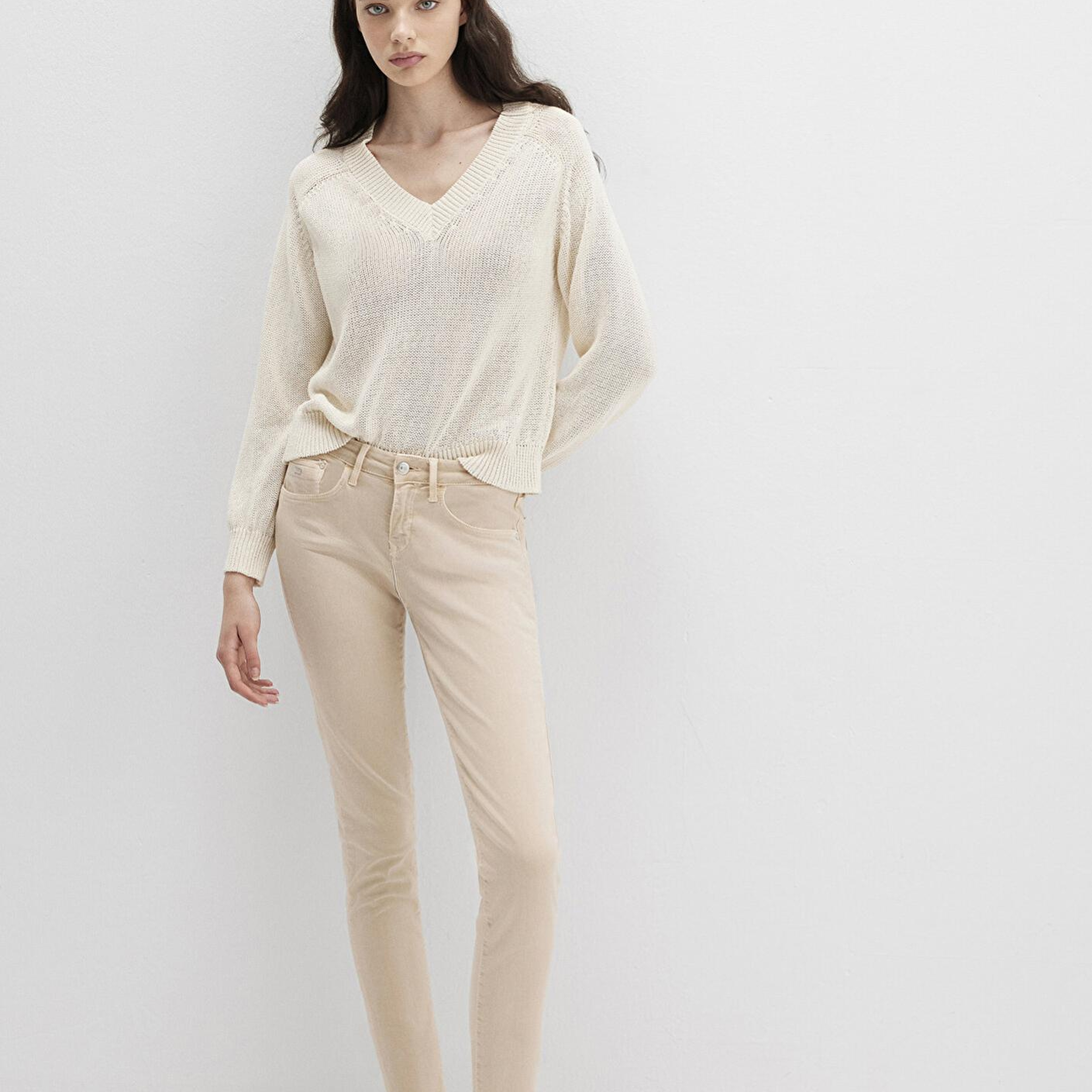 Mavi Ada Mavi Premium Krem Gabardin Pantolon 1020586447