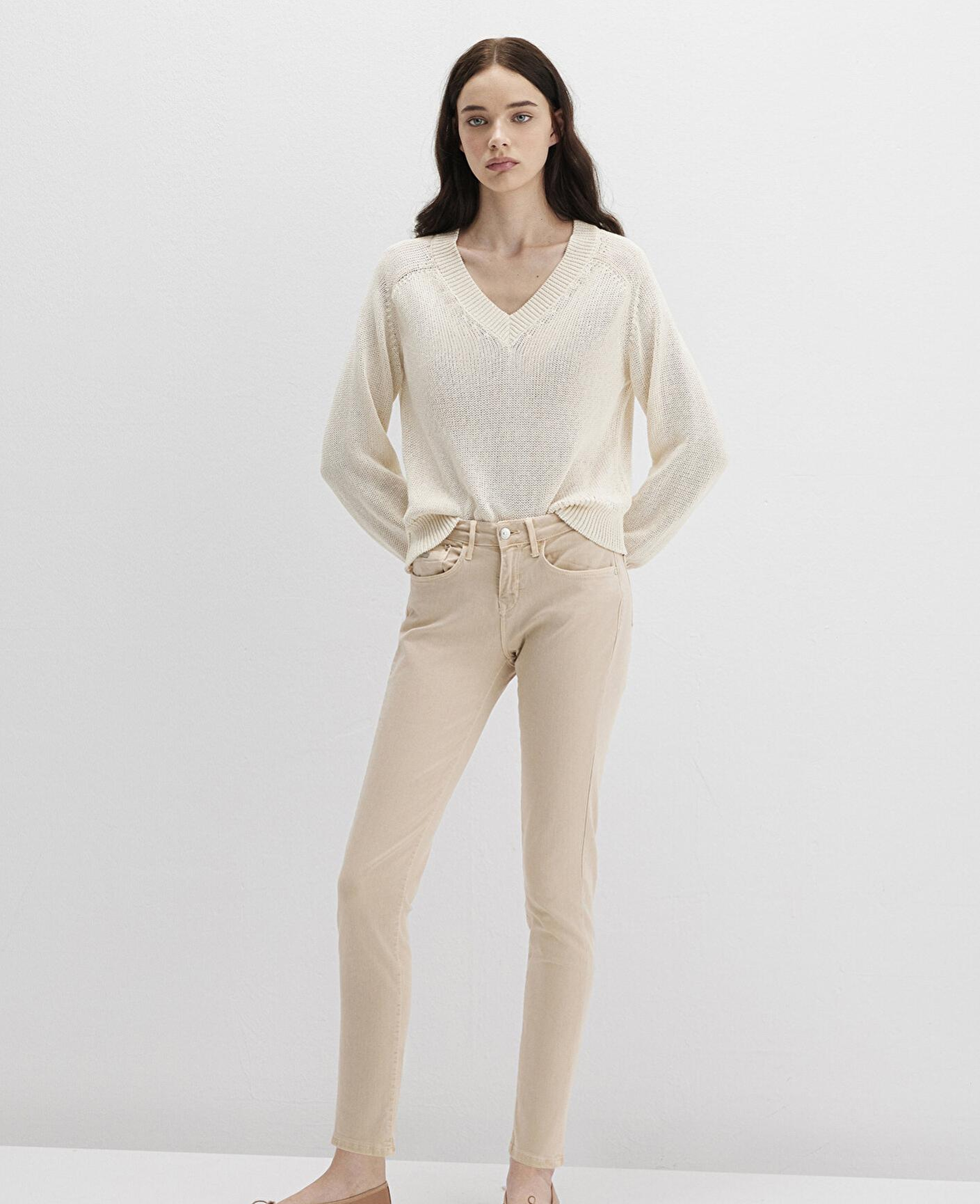 Mavi Ada Mavi Premium Krem Gabardin Pantolon 1020586447