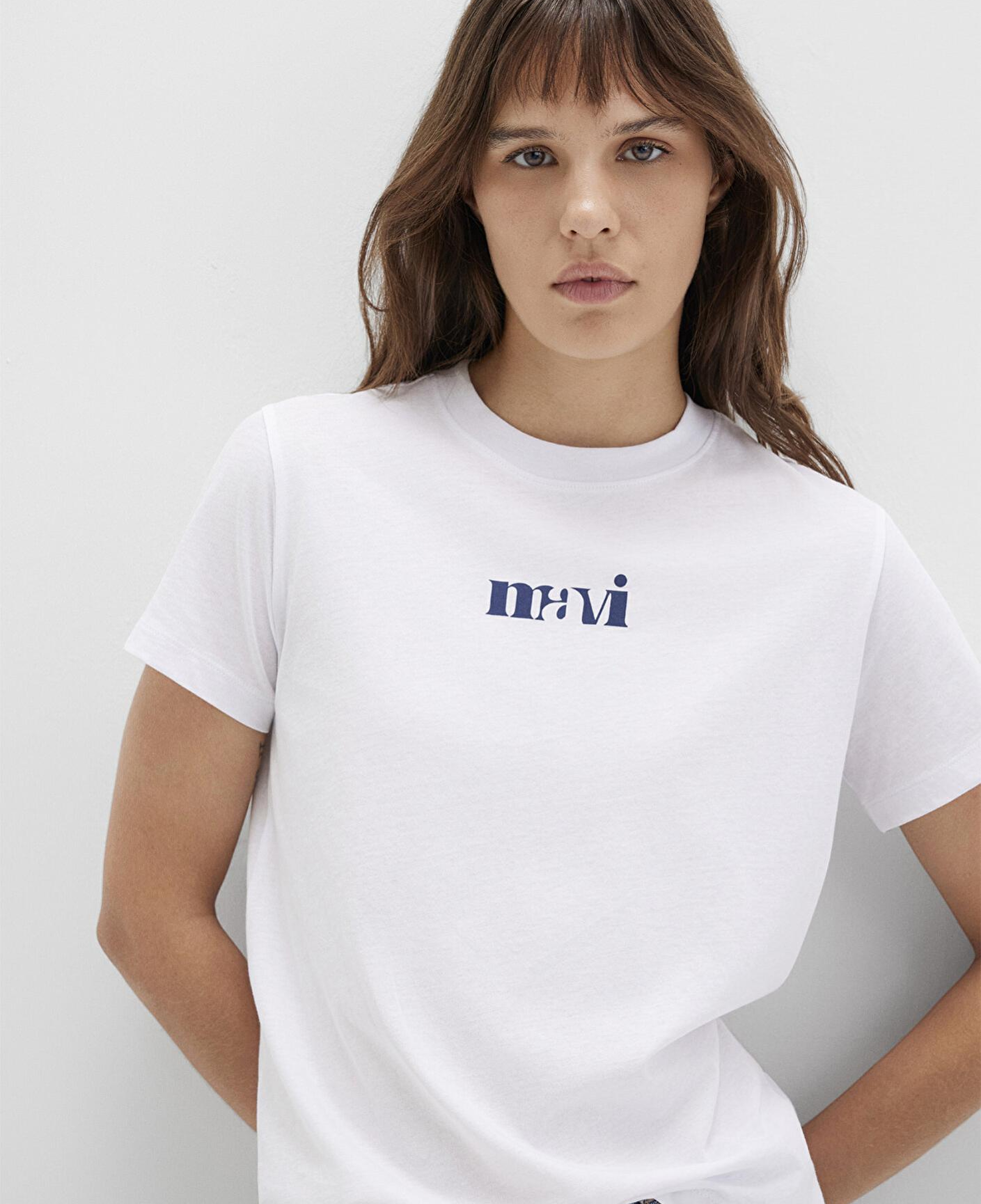 Mavi Mavi Baskılı Beyaz Tişört Regular Fit / Normal Kesim 1612241-620