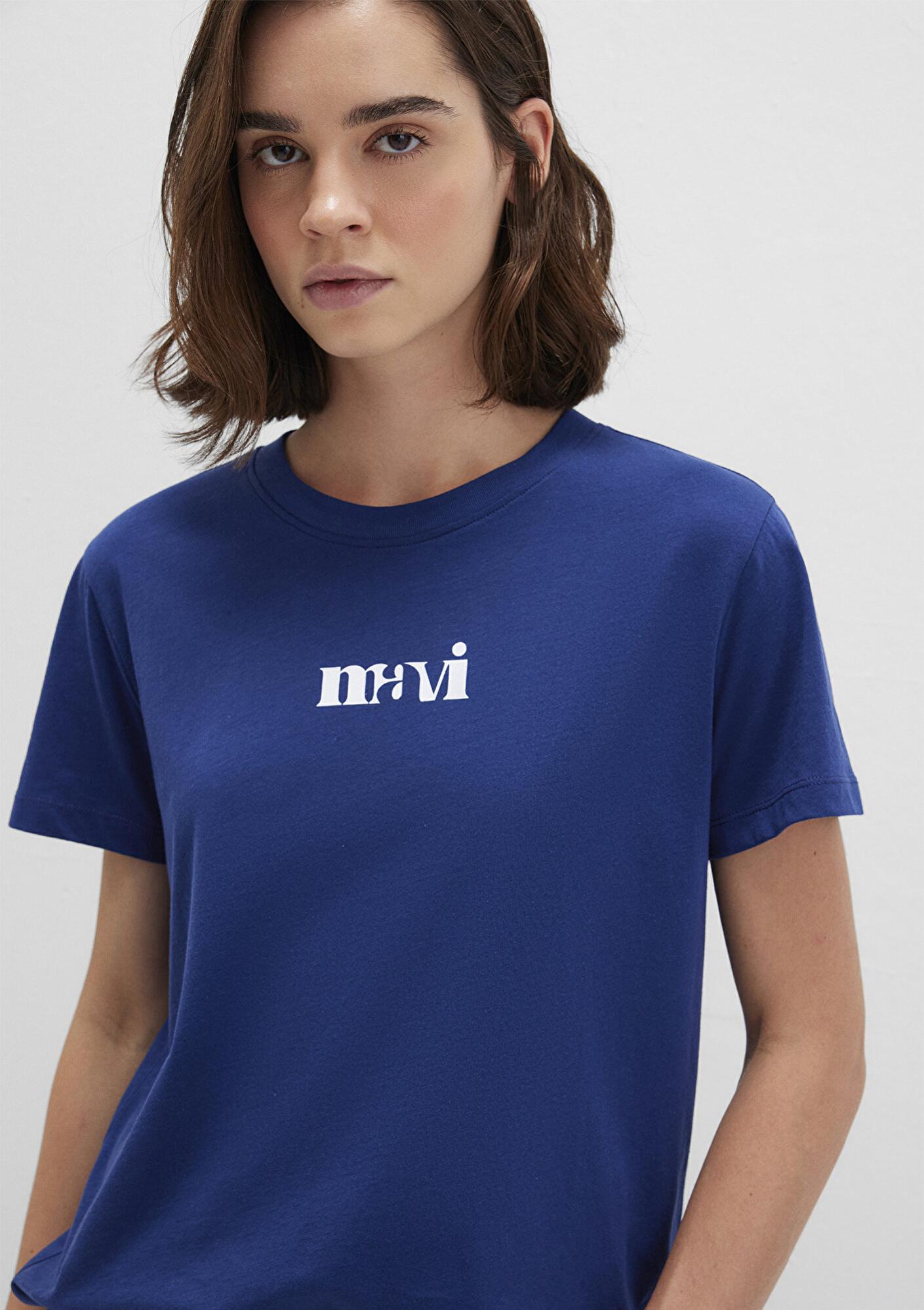 Mavi Mavi Baskılı Lacivert Tişört Regular Fit / Normal Kesim 1612241-70722