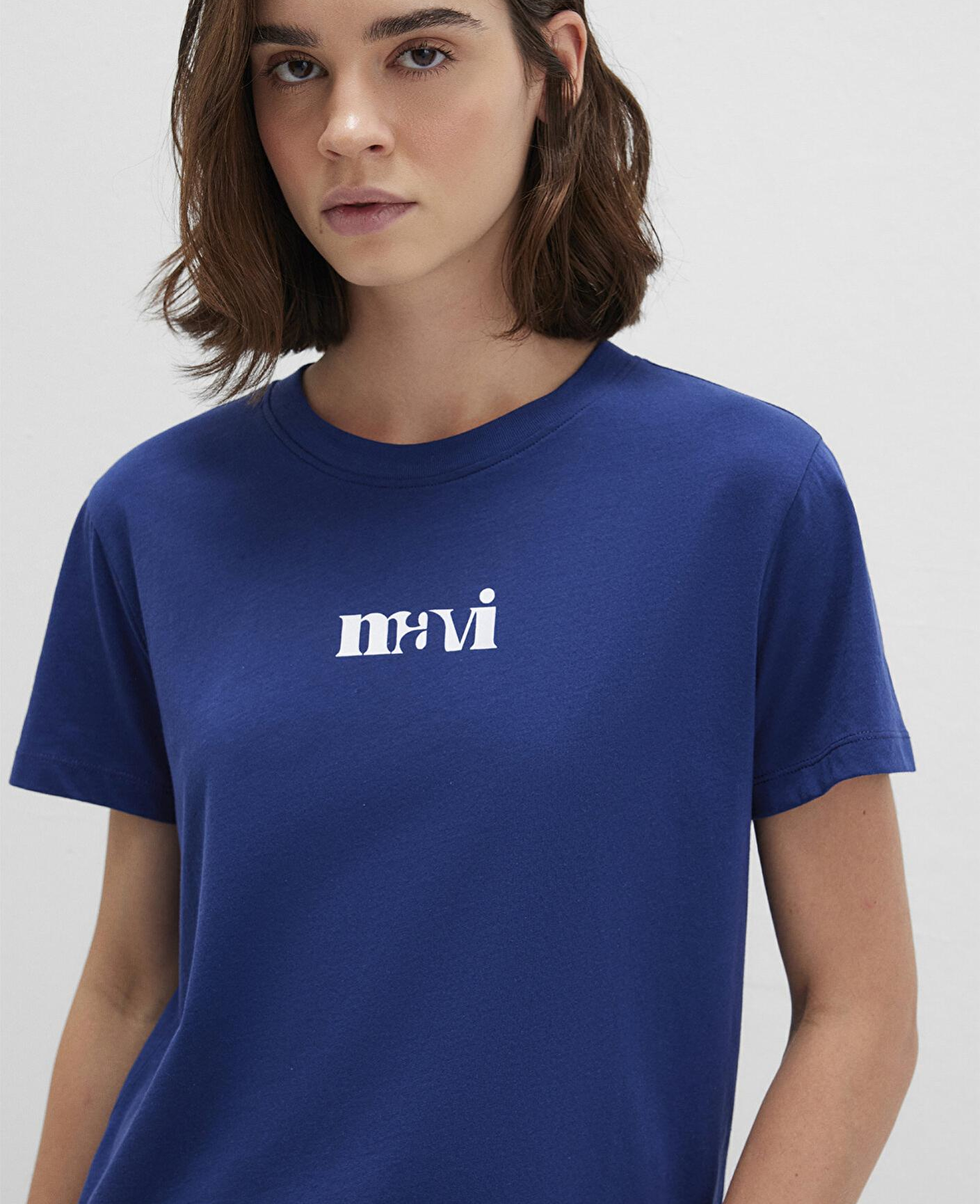 Mavi Mavi Baskılı Lacivert Tişört Regular Fit / Normal Kesim 1612241-70722