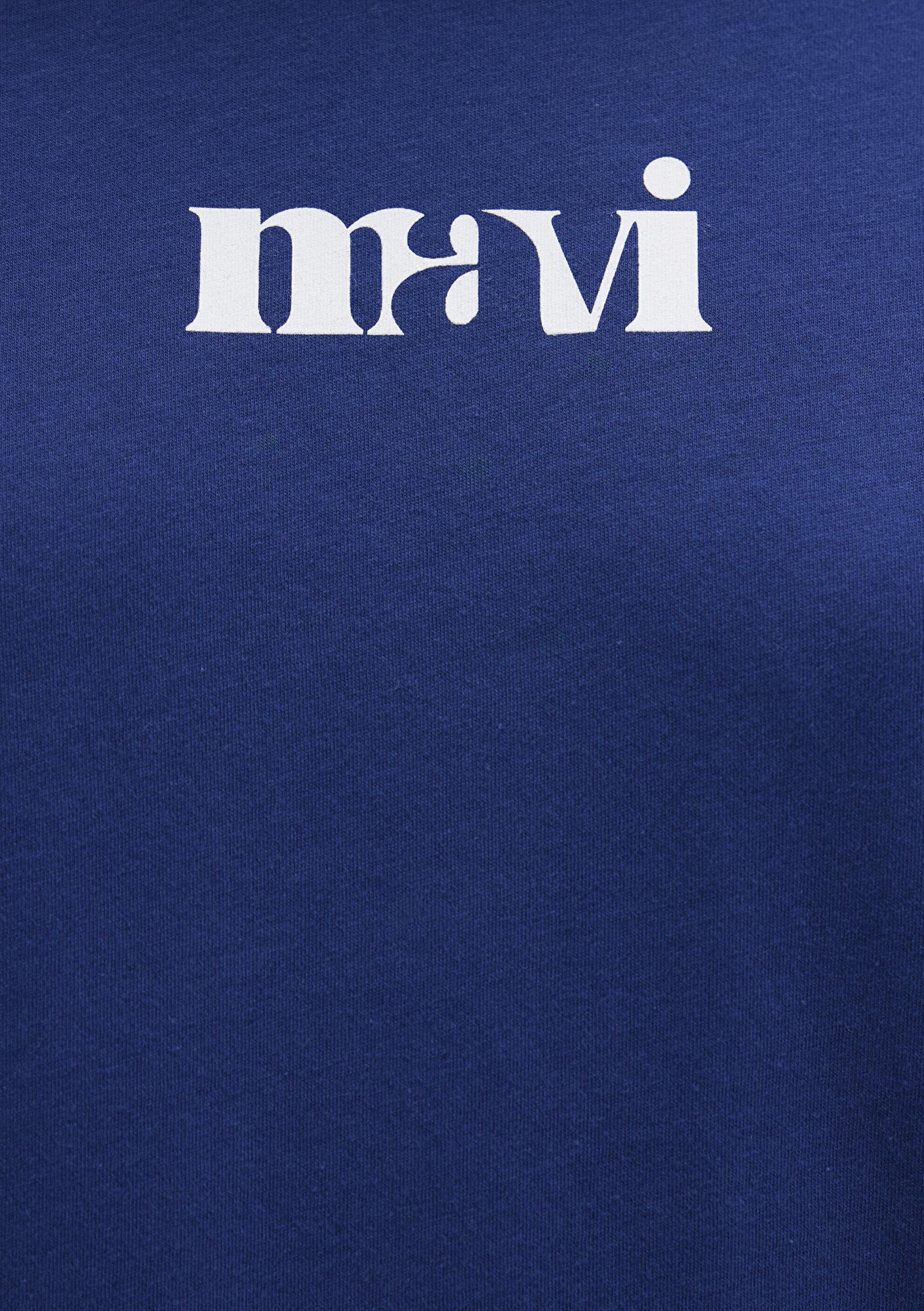 Mavi Mavi Baskılı Lacivert Tişört Regular Fit / Normal Kesim 1612241-70722