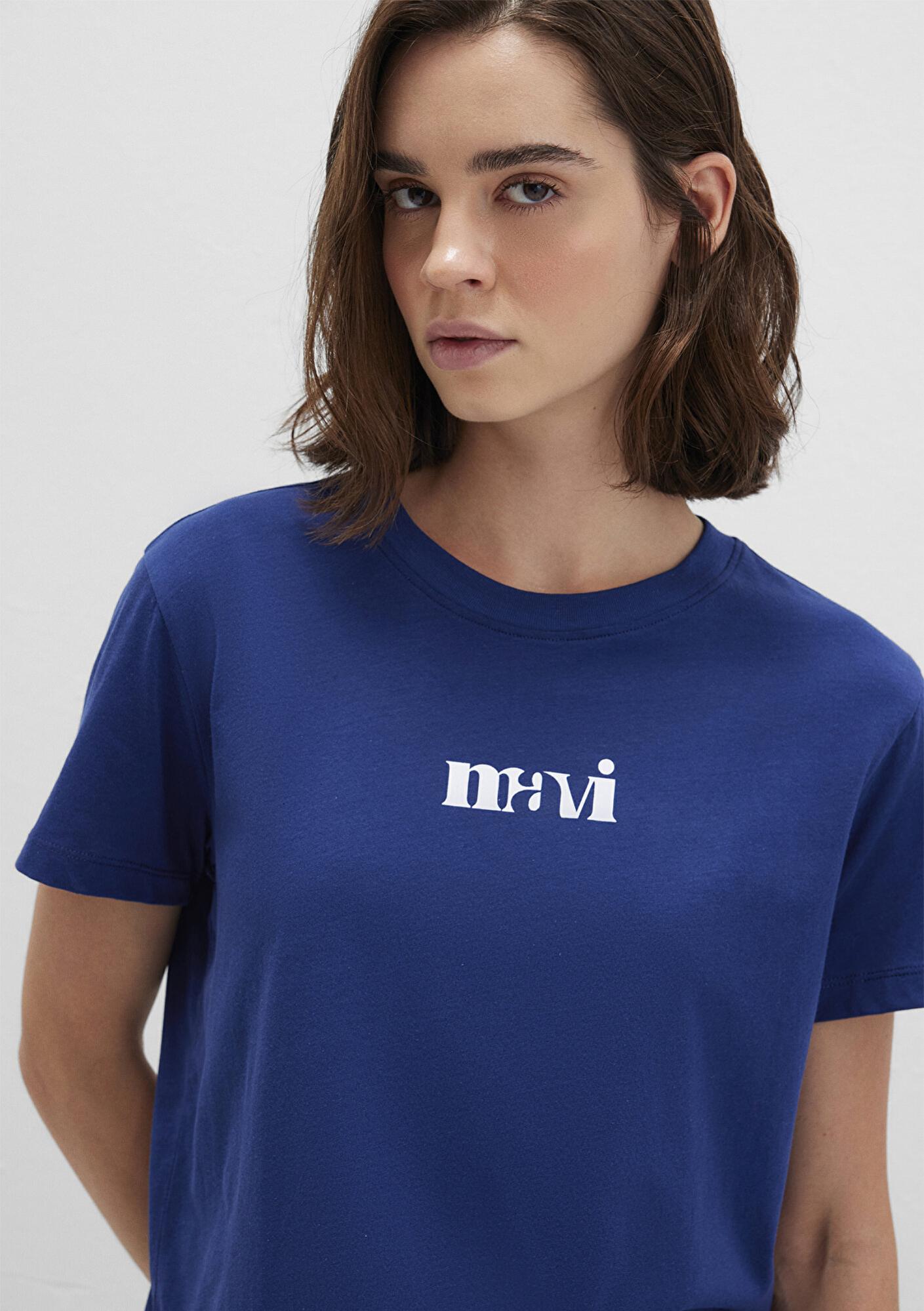 Mavi Mavi Baskılı Lacivert Tişört Regular Fit / Normal Kesim 1612241-70722