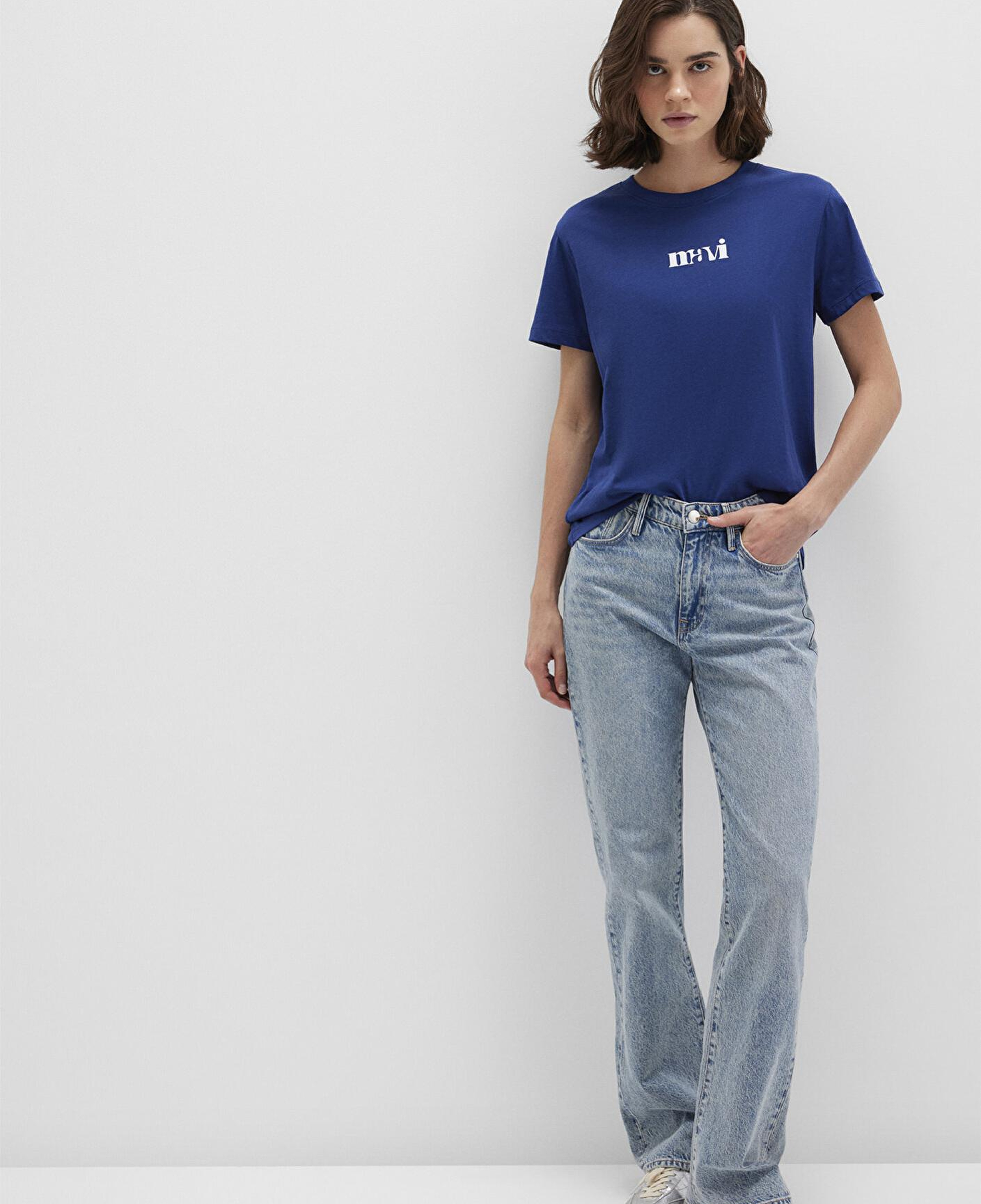 Mavi Mavi Baskılı Lacivert Tişört Regular Fit / Normal Kesim 1612241-70722