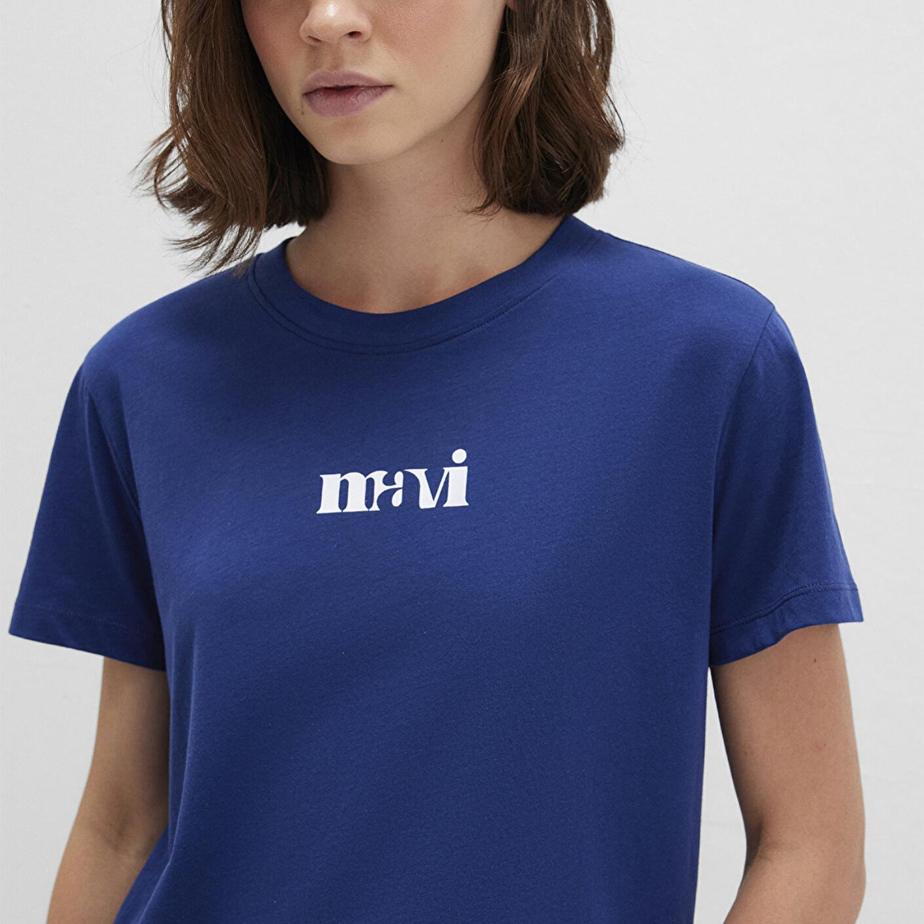 Mavi Mavi Baskılı Lacivert Tişört Regular Fit / Normal Kesim 1612241-70722