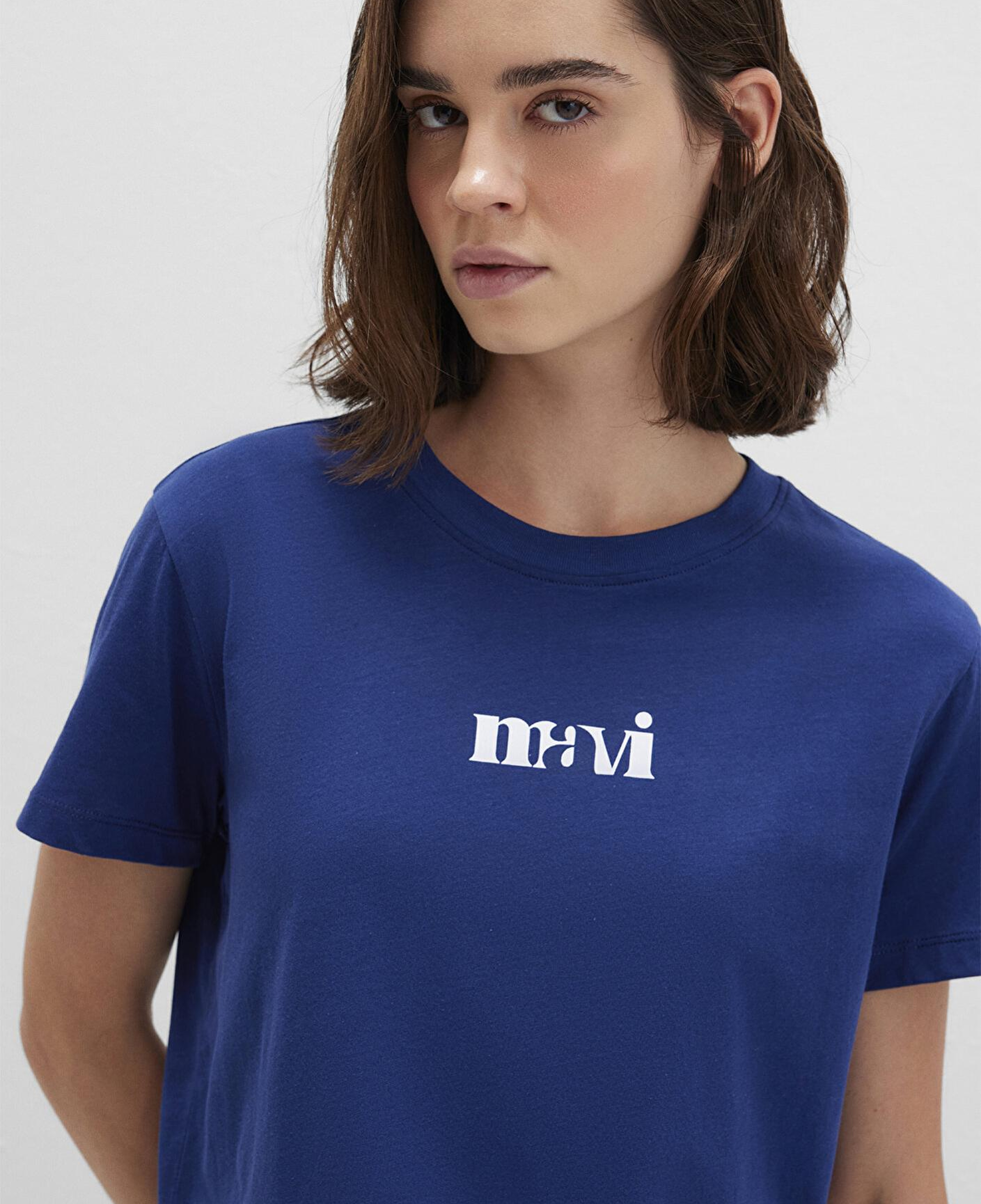 Mavi Mavi Baskılı Lacivert Tişört Regular Fit / Normal Kesim 1612241-70722