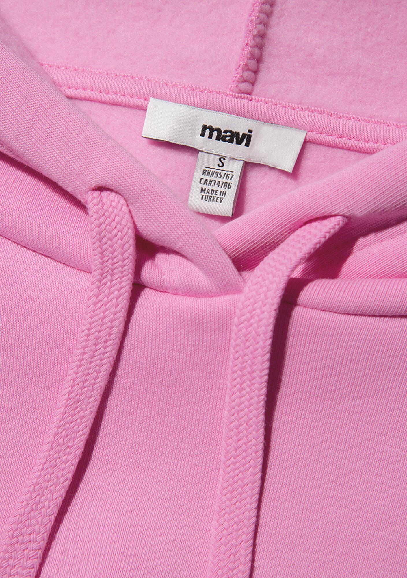 Mavi Mavi Logo Baskılı Kapüşonlu Pembe Sweatshirt 1600361-71038