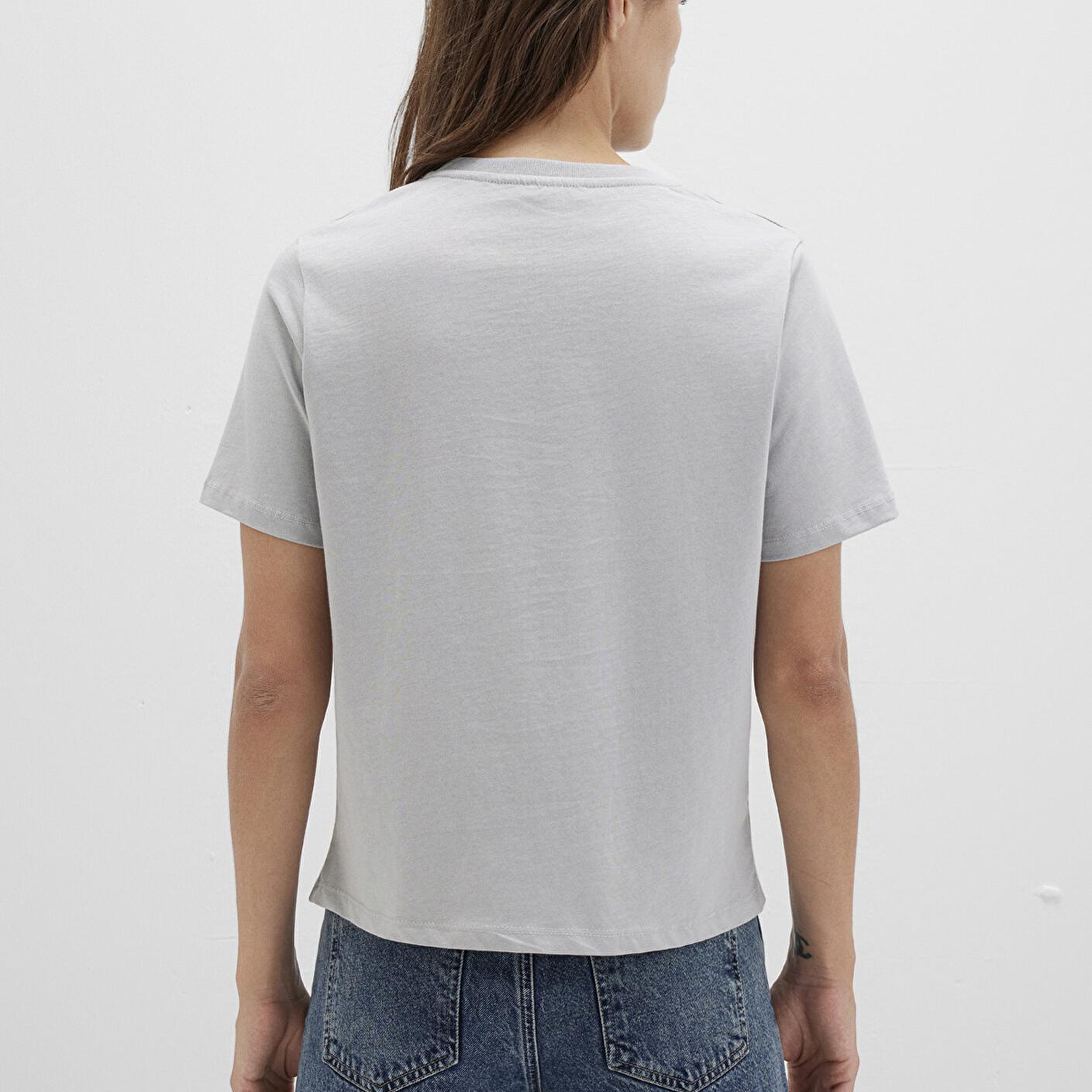 Mavi Gri Basic Tişört Regular Fit / Normal Kesim 1600965-70075