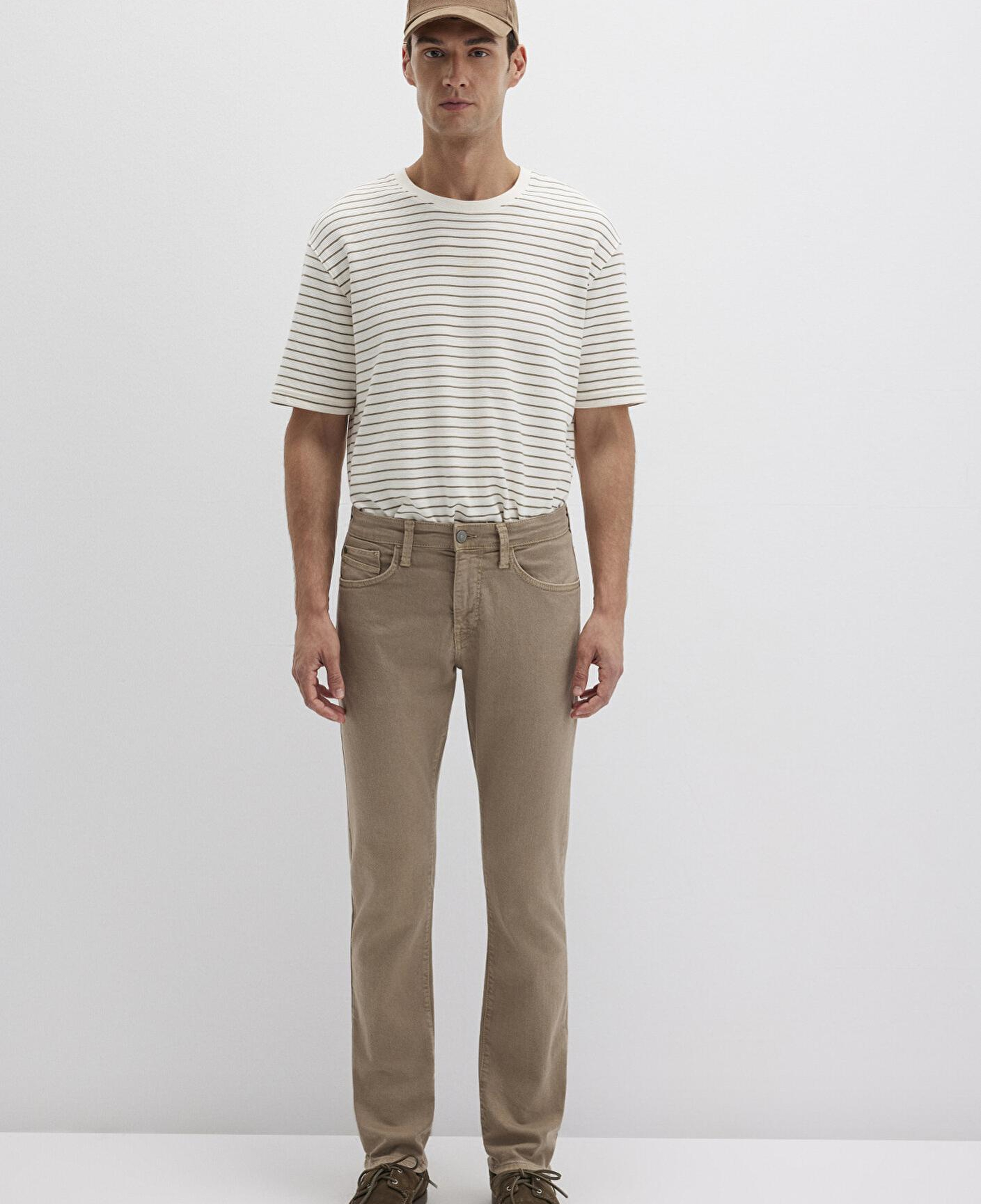 Mavi Jake Bej Comfort Gabardin Pantolo 0042286571