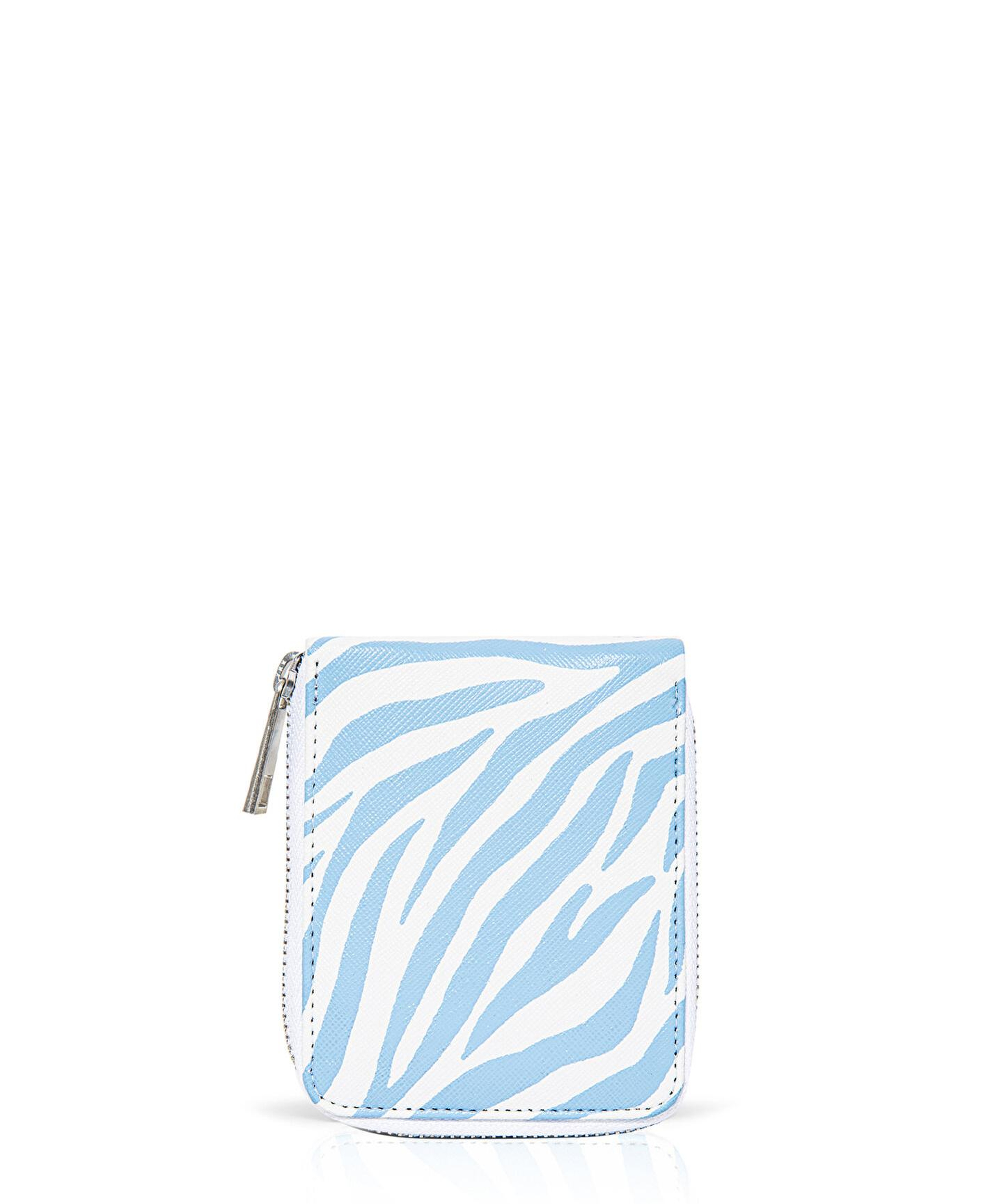 Mavi Zebra Baskılı Fermuarlı Mavi Cüzdan 1911841-82532