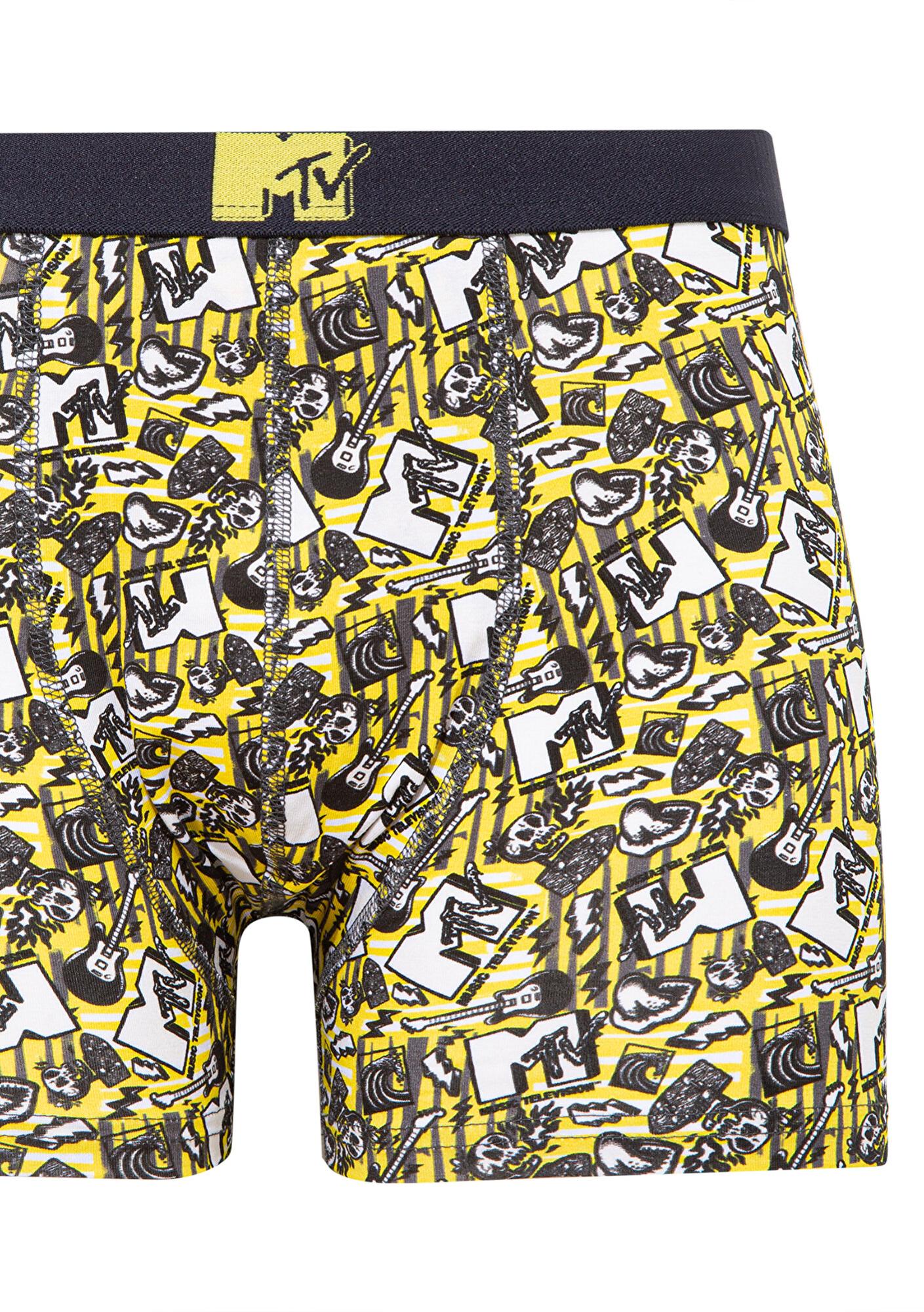 Mavi MTV Baskılı Beyaz Boxer 0911384-620