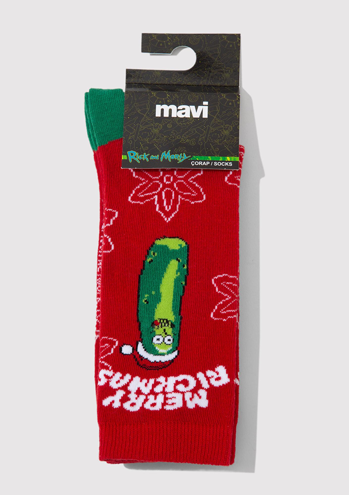 Mavi Yılbaşı Temalı Rick And Morty Çorap 0911253-32421