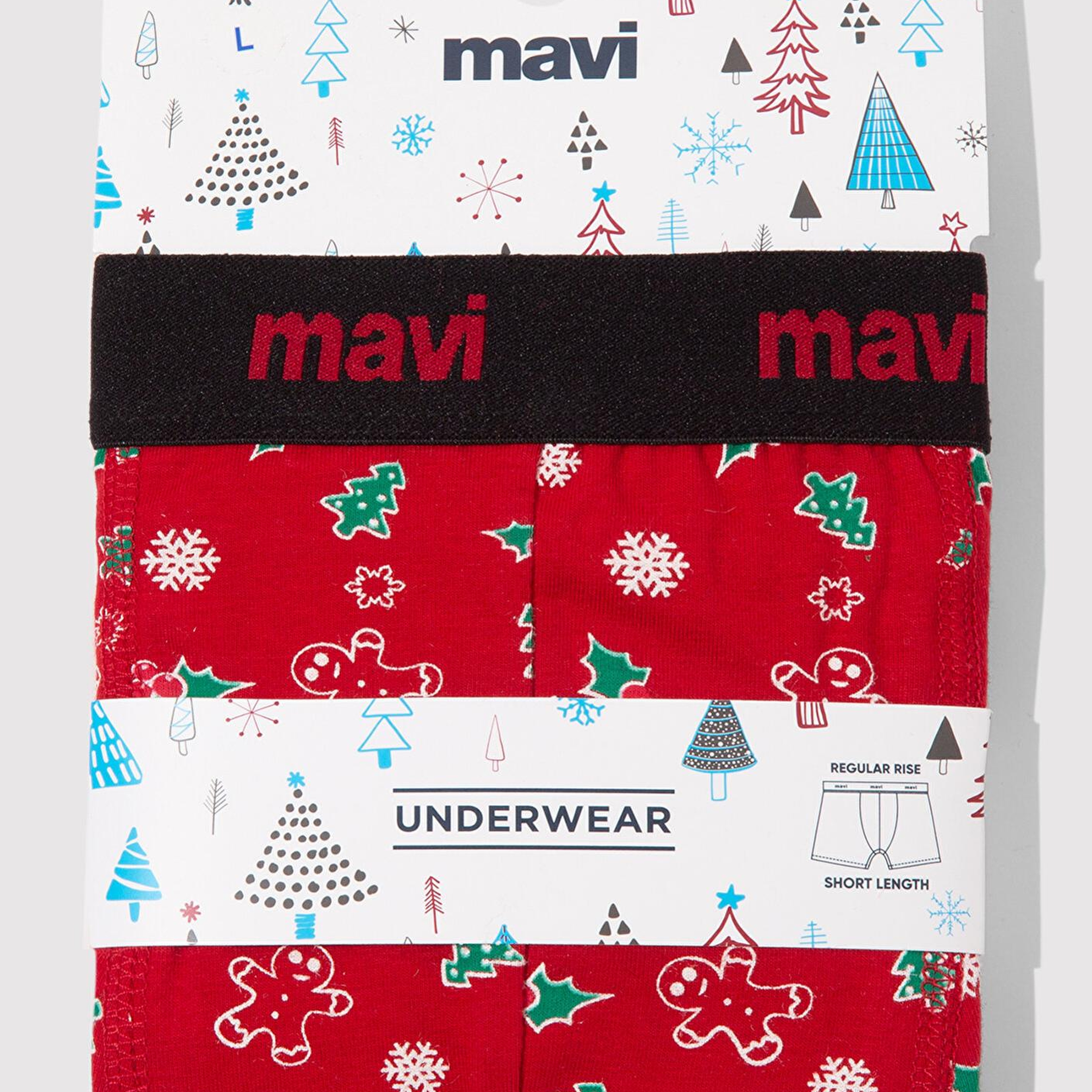 Mavi Yılbaşı Temalı Baskılı Boxer 0911251-32421