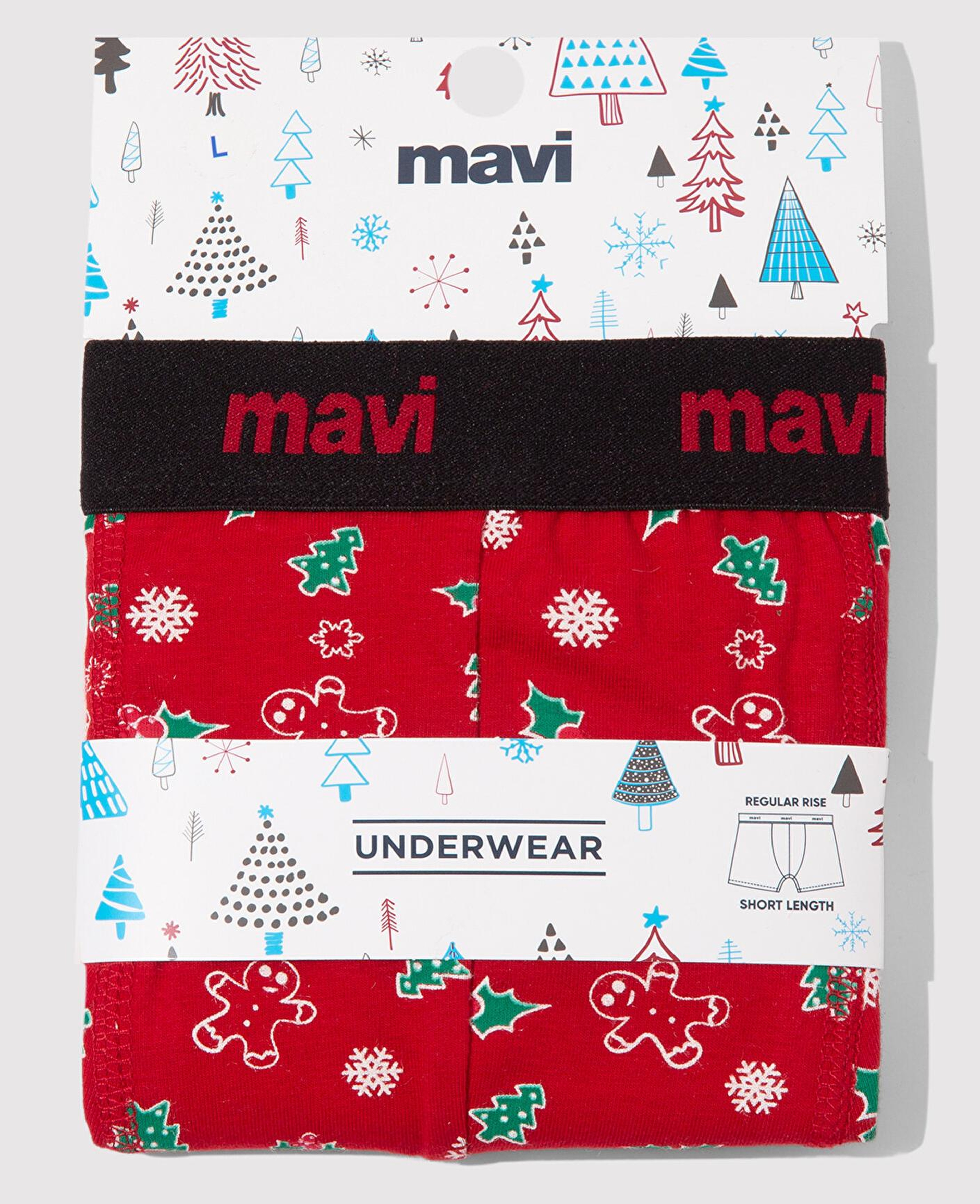 Mavi Yılbaşı Temalı Baskılı Boxer 0911251-32421