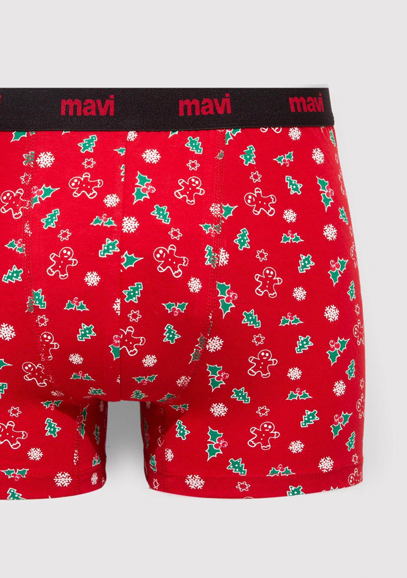 Mavi Yılbaşı Temalı Baskılı Boxer 0911251-32421