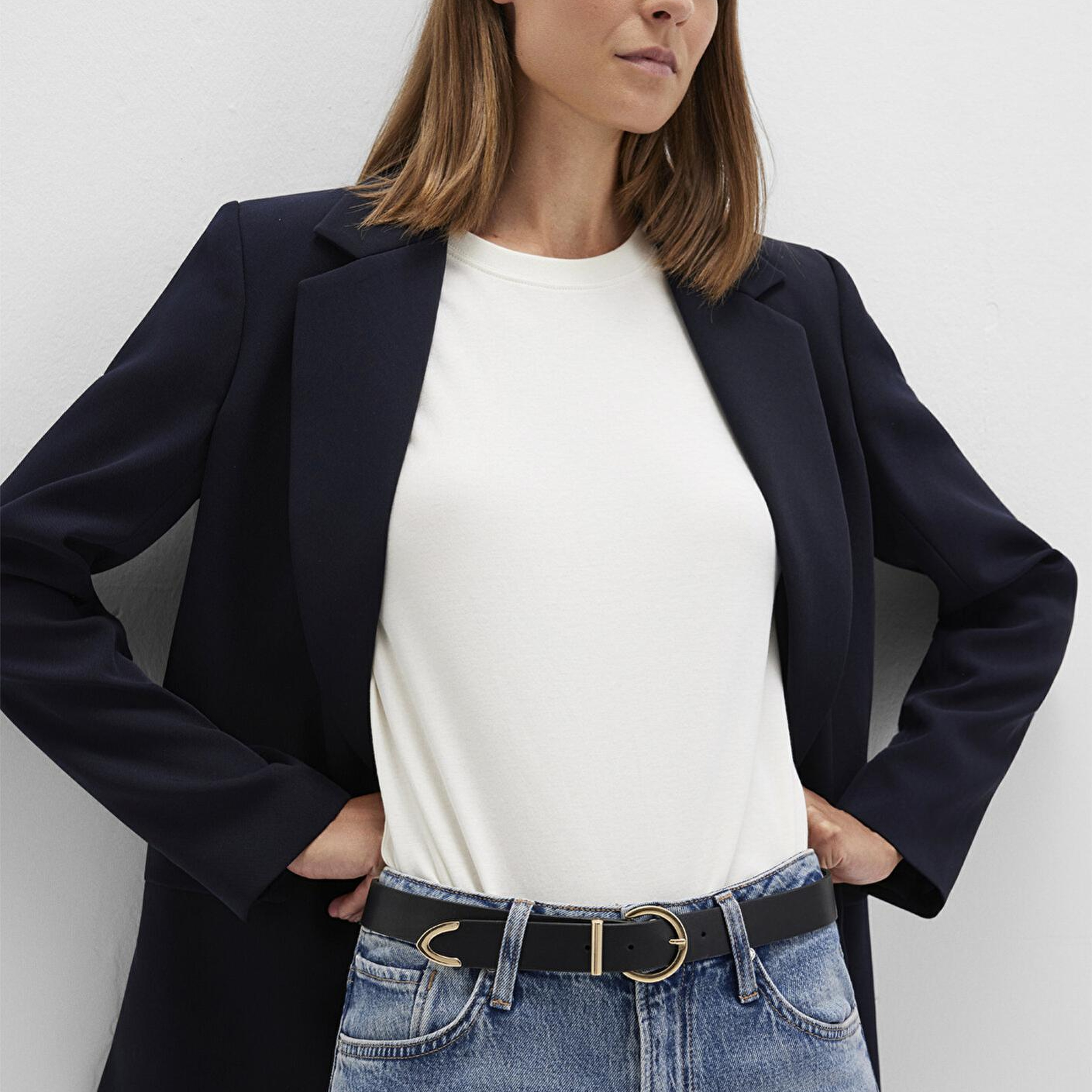 Mavi Siyah Suni Deri Kemer 196034-85931