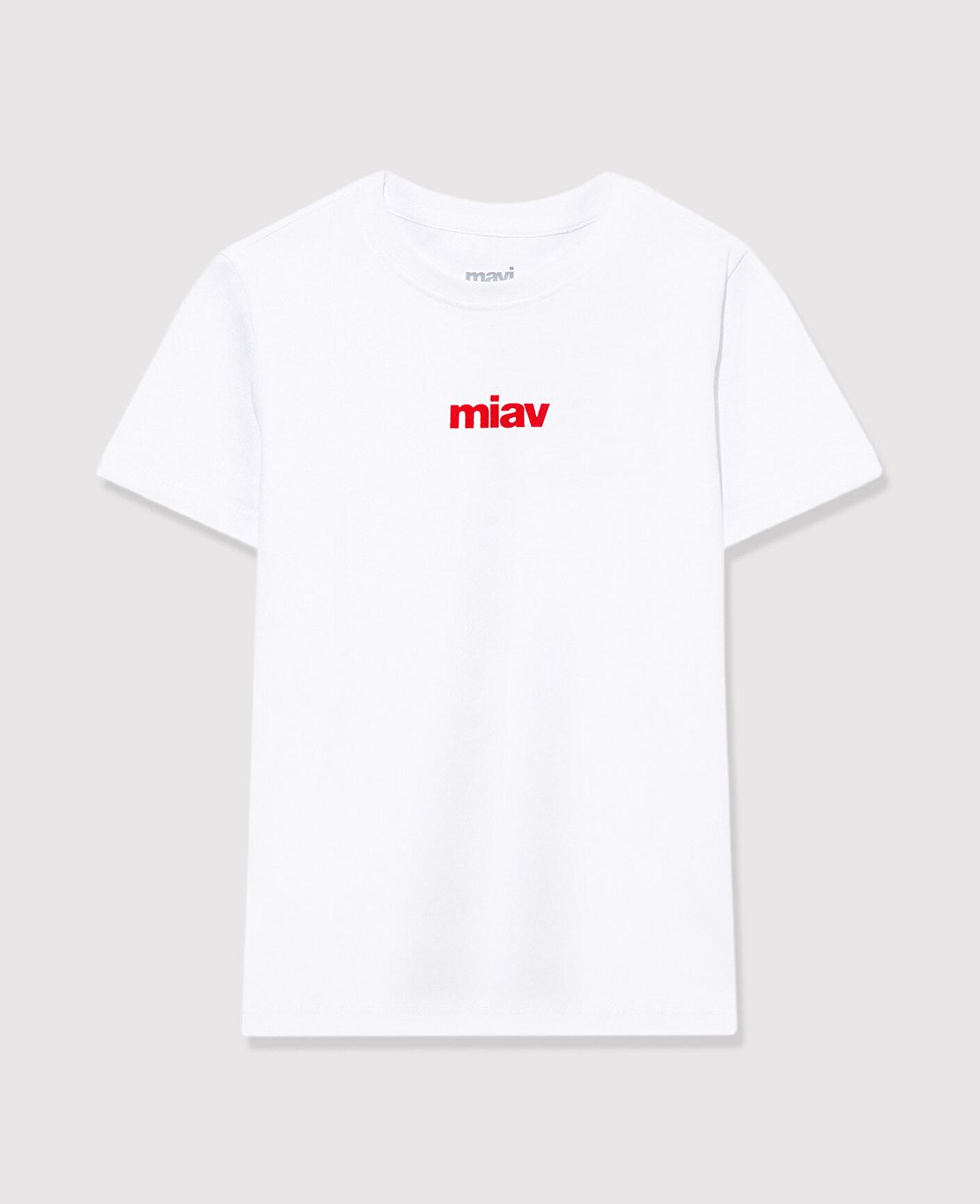 Mavi Kırmızı Miav Baskılı Çocuk Tişört Regular Fit / Normal Kesim 66332602