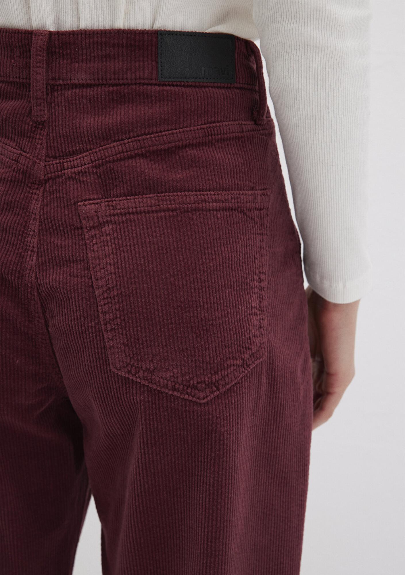 Mavi Laura Bordo Kadife Pantolon 101153-85728