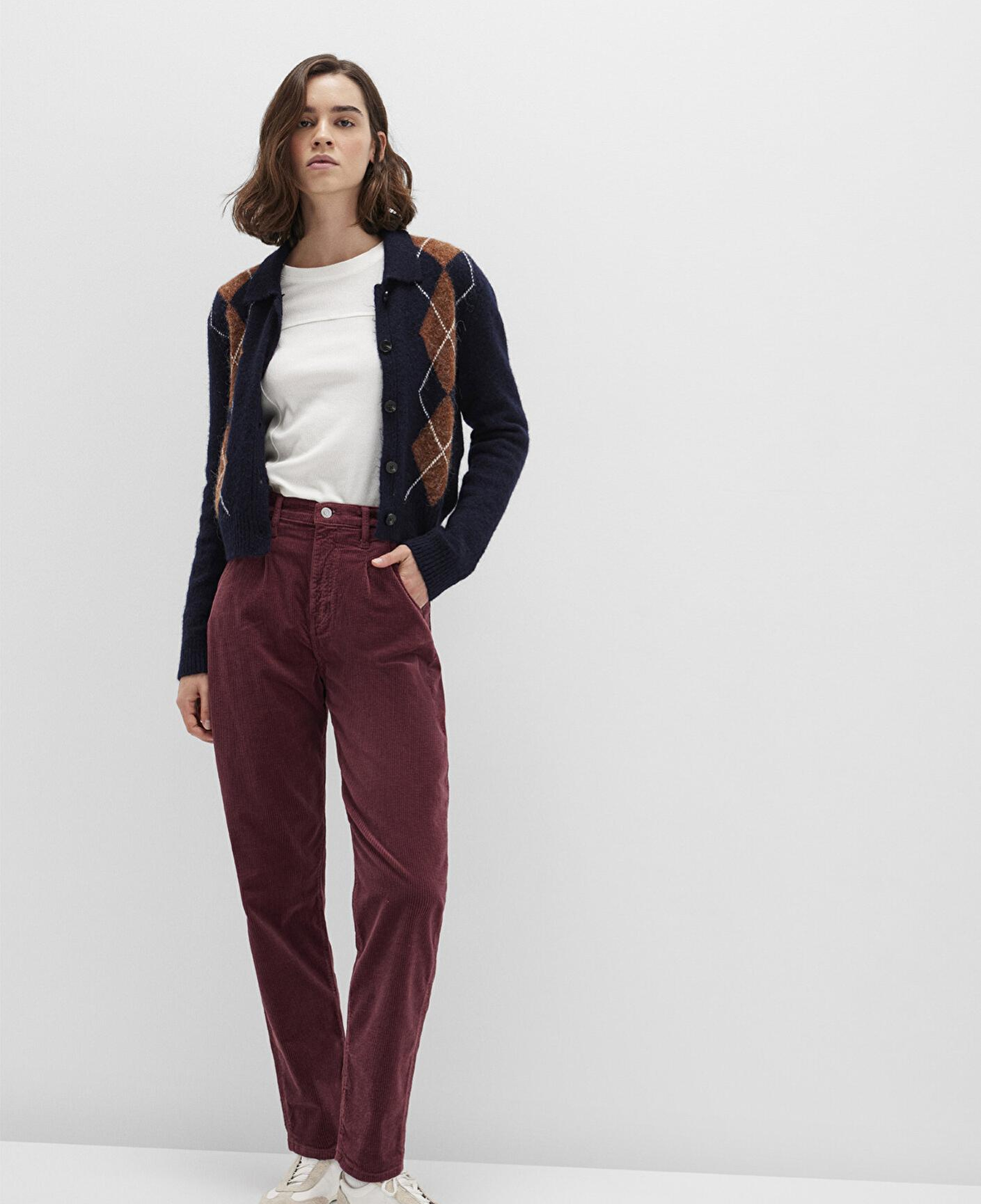 Mavi Laura Bordo Kadife Pantolon 101153-85728