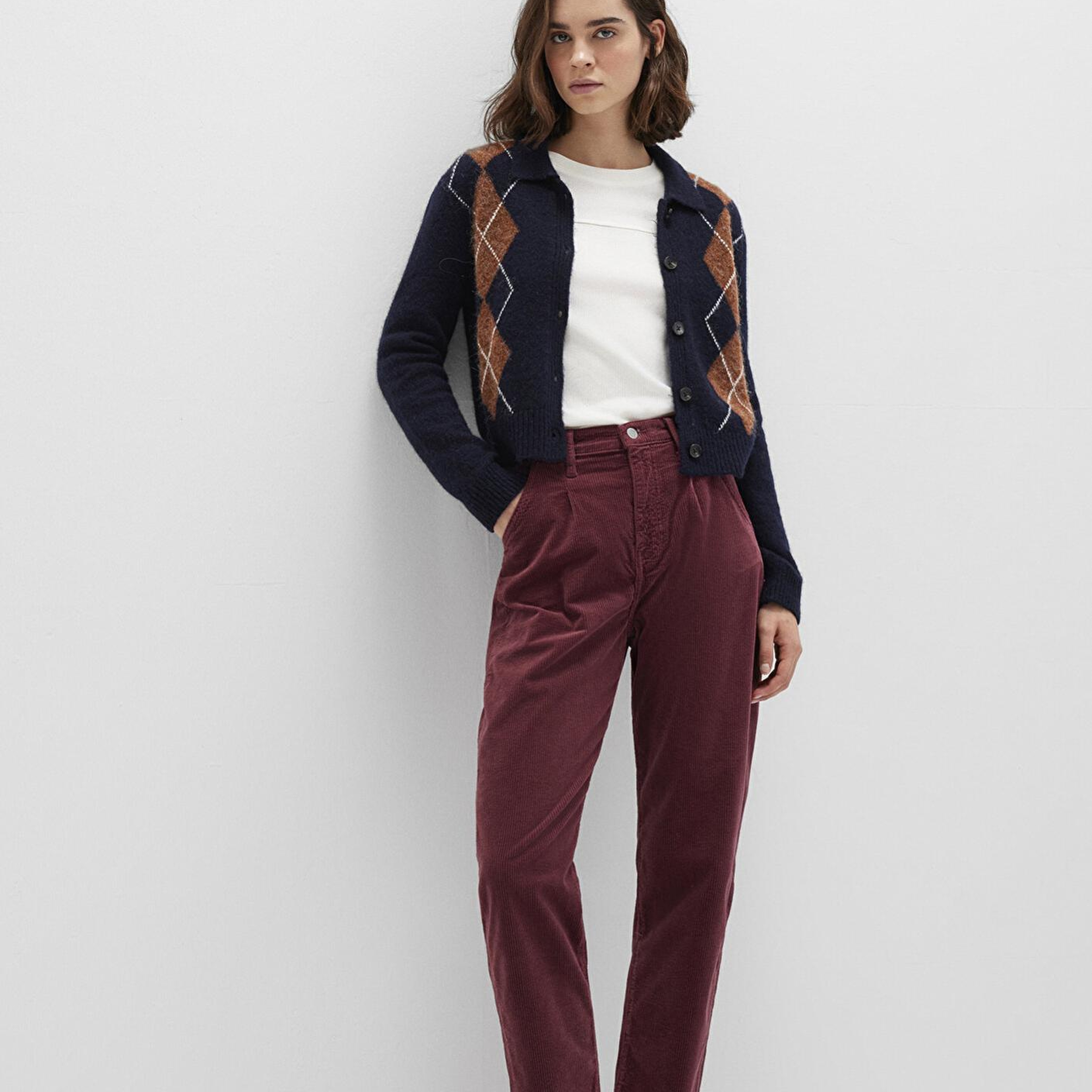 Mavi Laura Bordo Kadife Pantolon 101153-85728