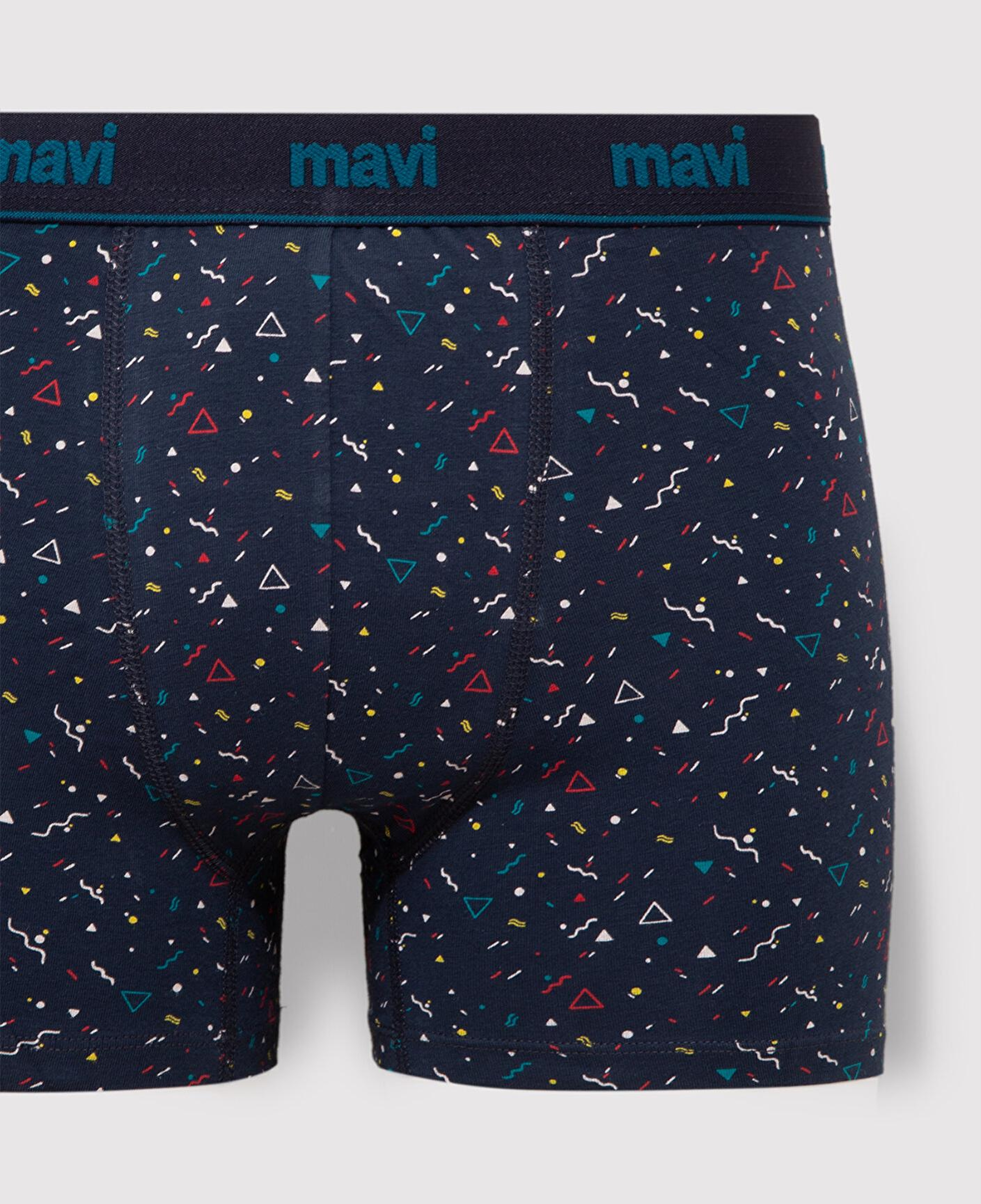 Mavi Baskılı Lacivert Boxer 092458-32184