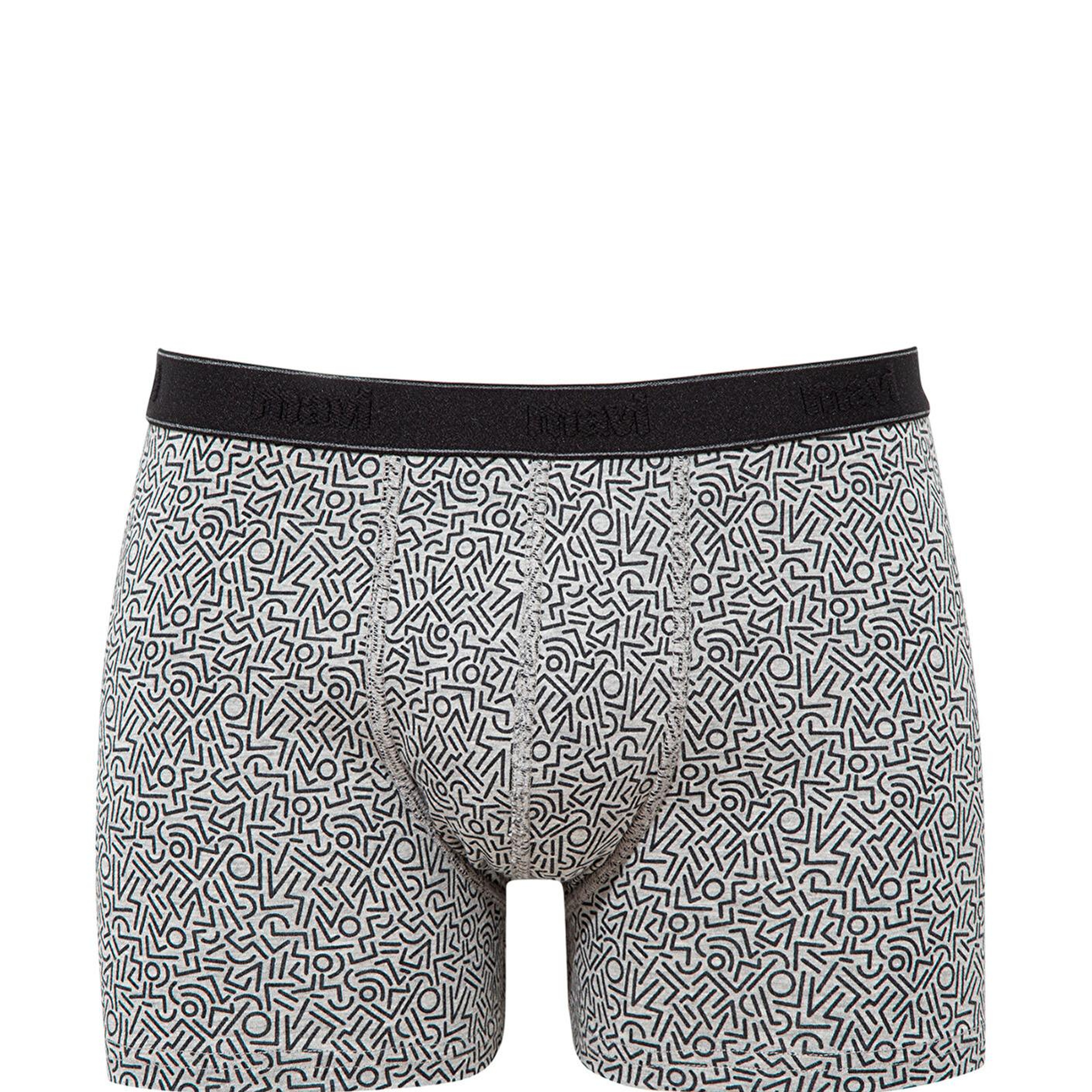 Mavi Baskılı Gri Boxer 0910717-85524