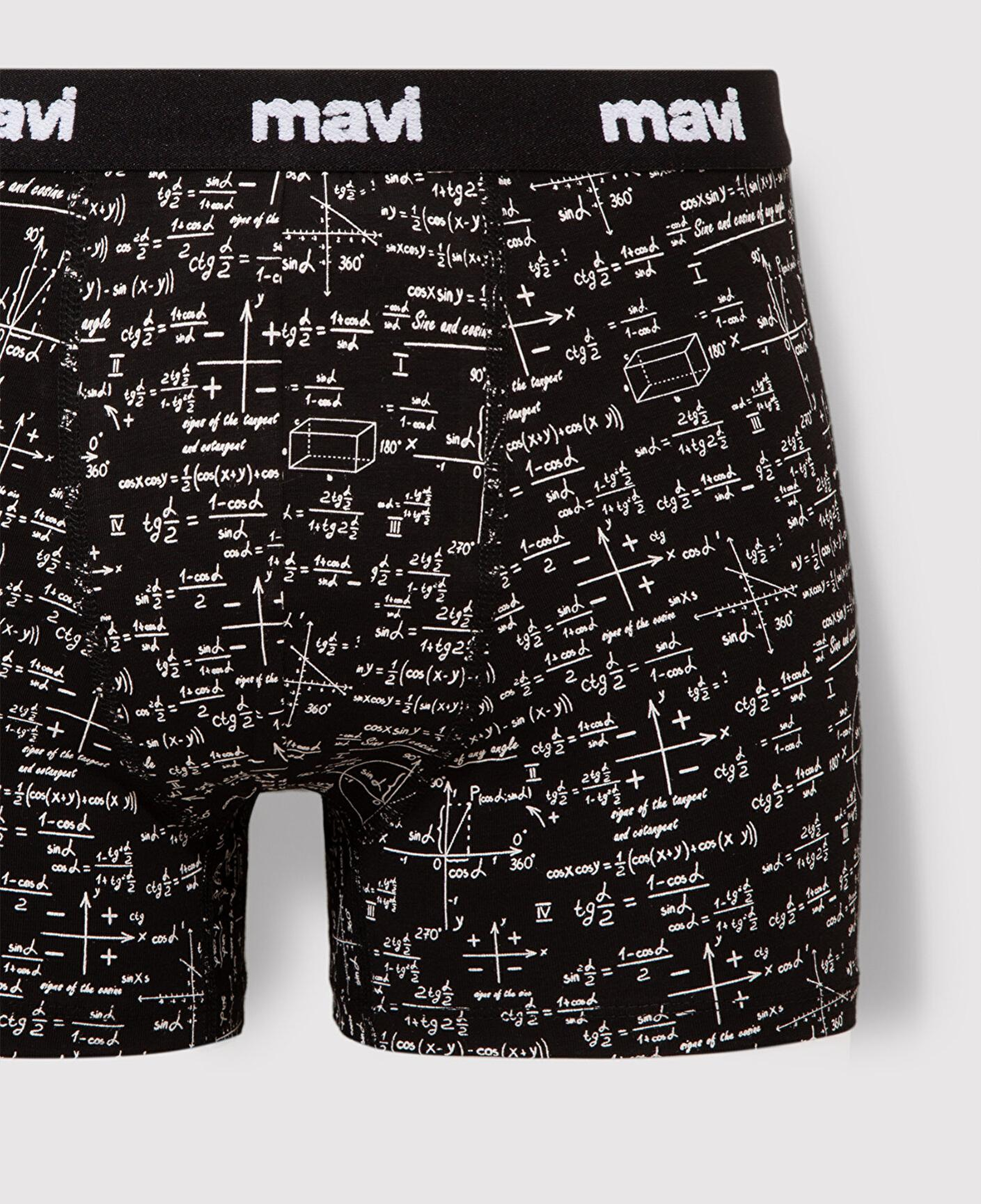 Mavi Baskılı Siyah Boxer 0910049-85857