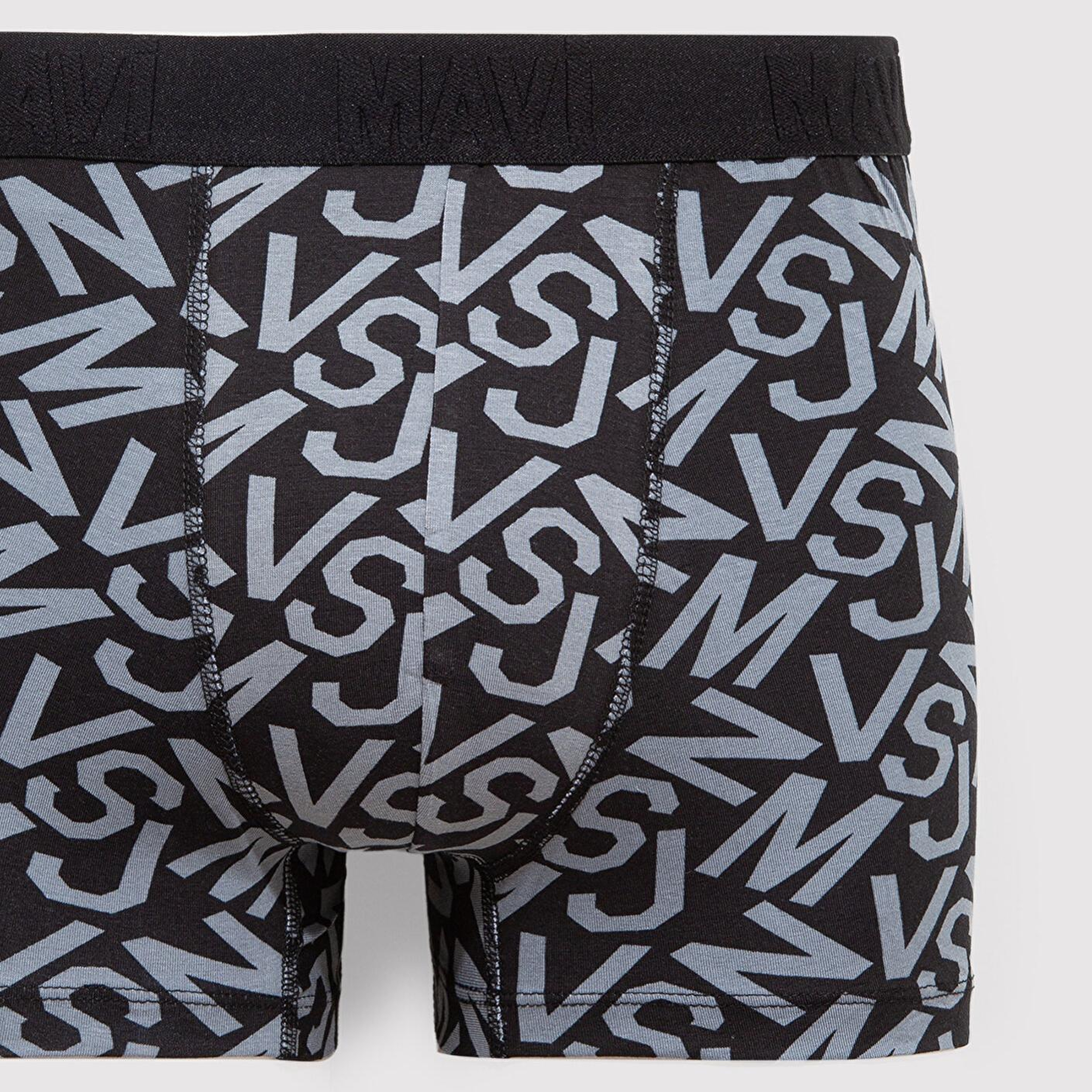 Mavi Baskılı Siyah Boxer 0910441-85857