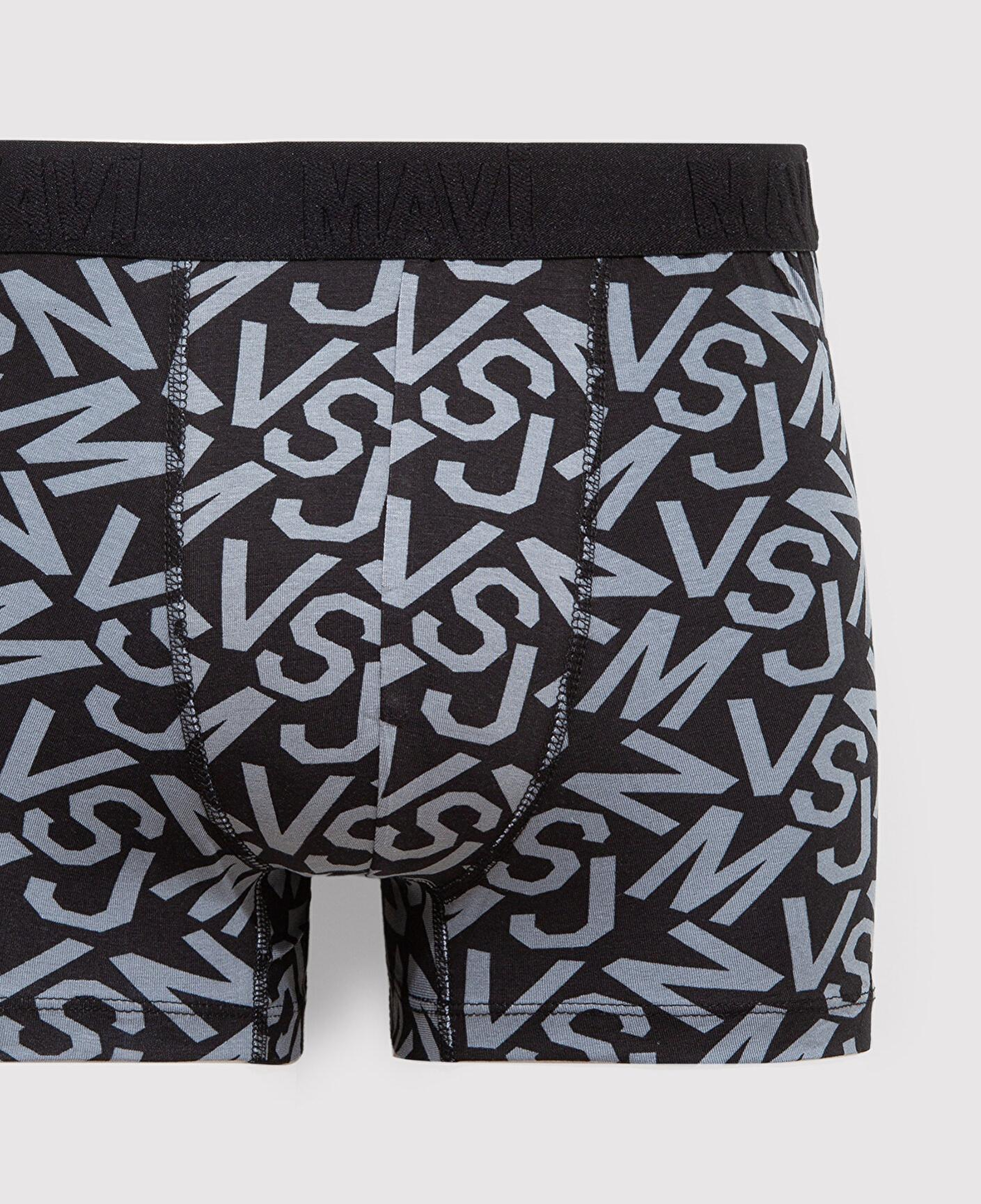 Mavi Baskılı Siyah Boxer 0910441-85857