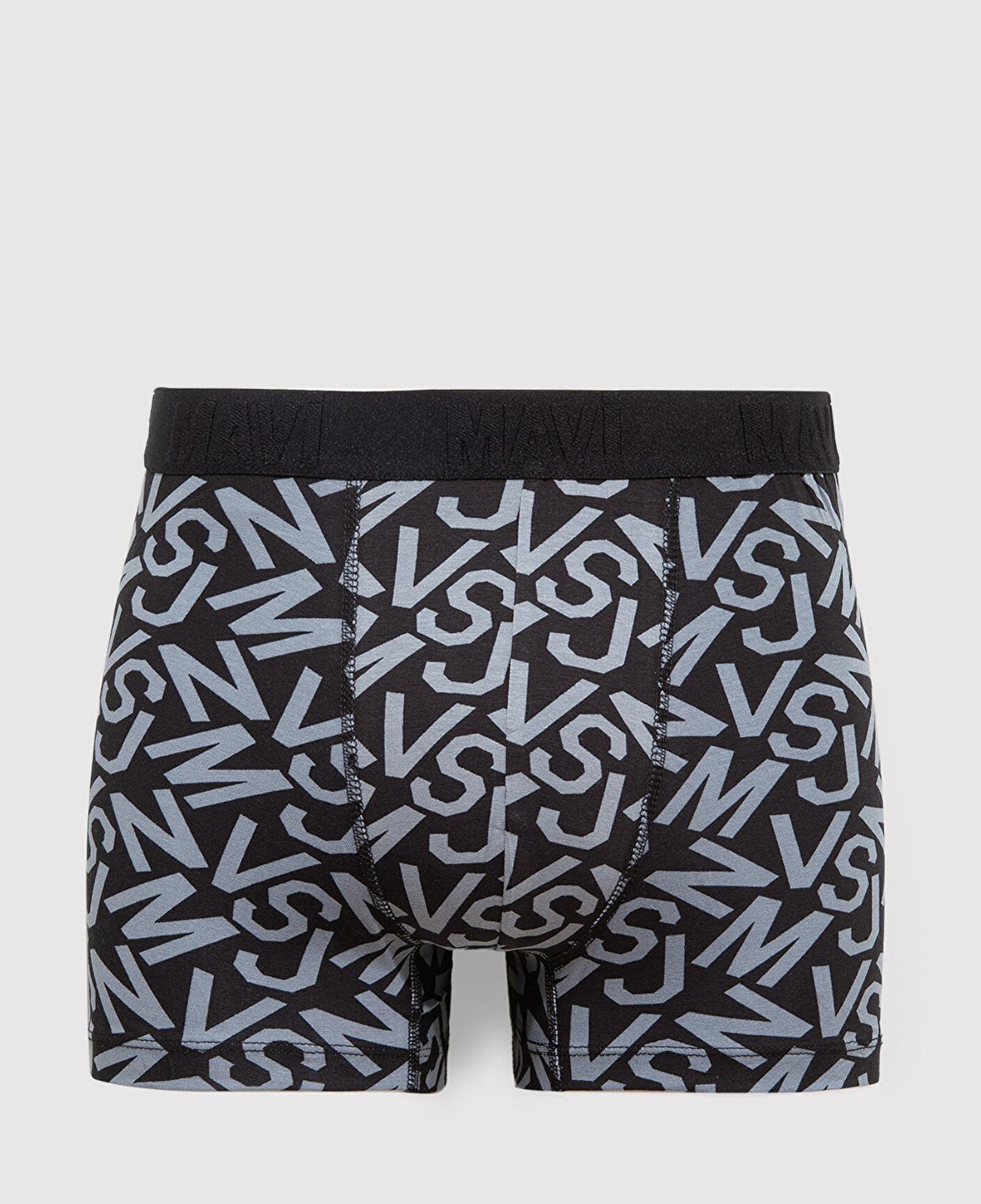 Mavi Baskılı Siyah Boxer 0910441-85857