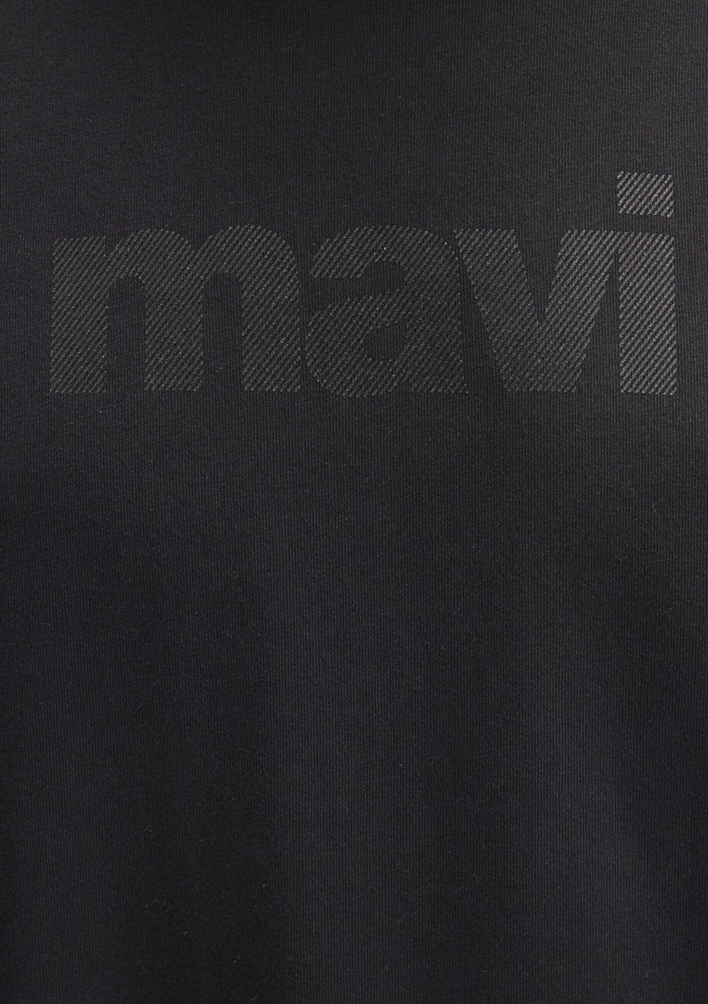 Mavi Mavi Logo Baskılı Siyah Tişört Loose Fit / Bol Rahat Kesim 0611807-900