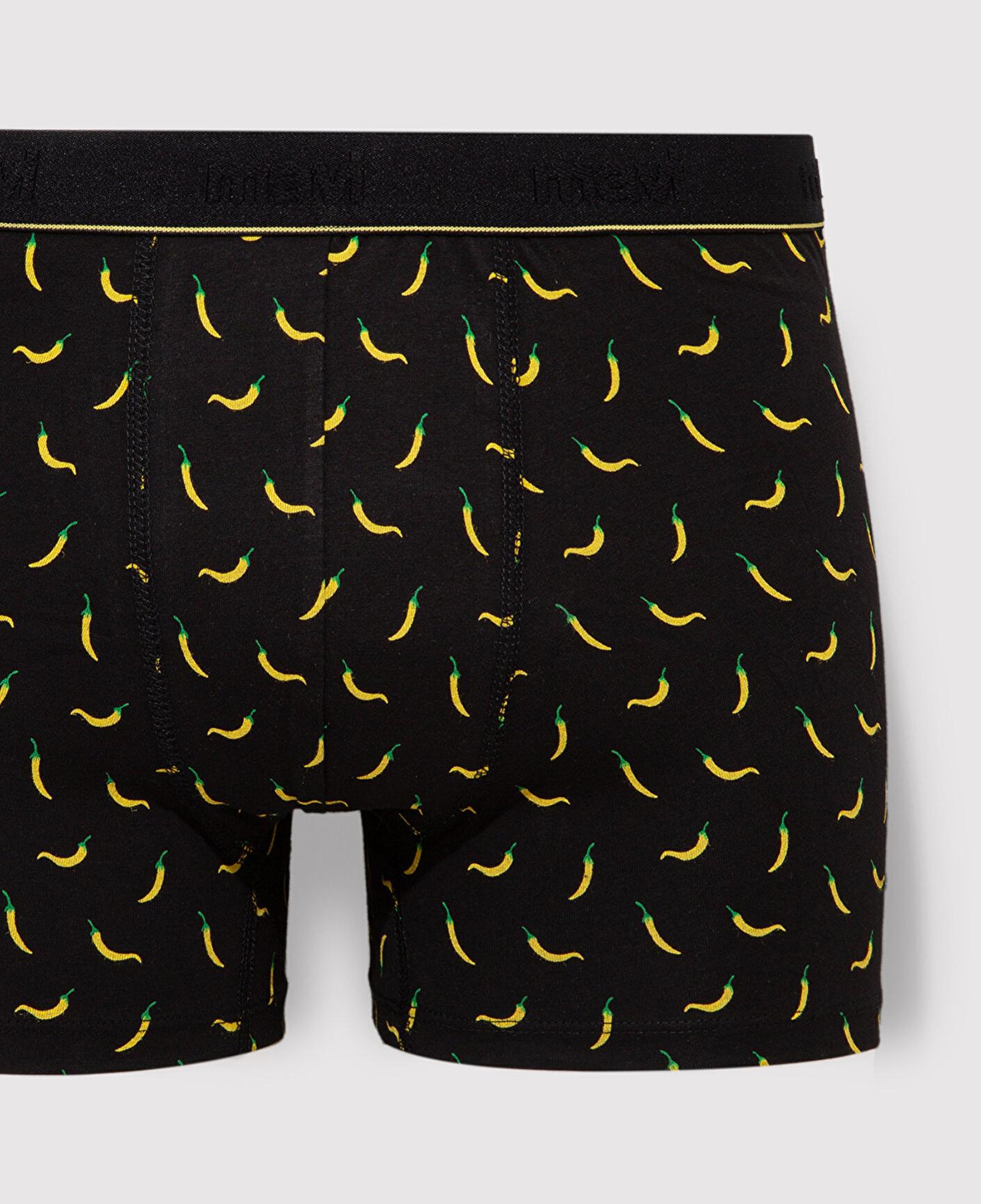 Mavi Biber Baskılı Siyah Boxer 091943-900