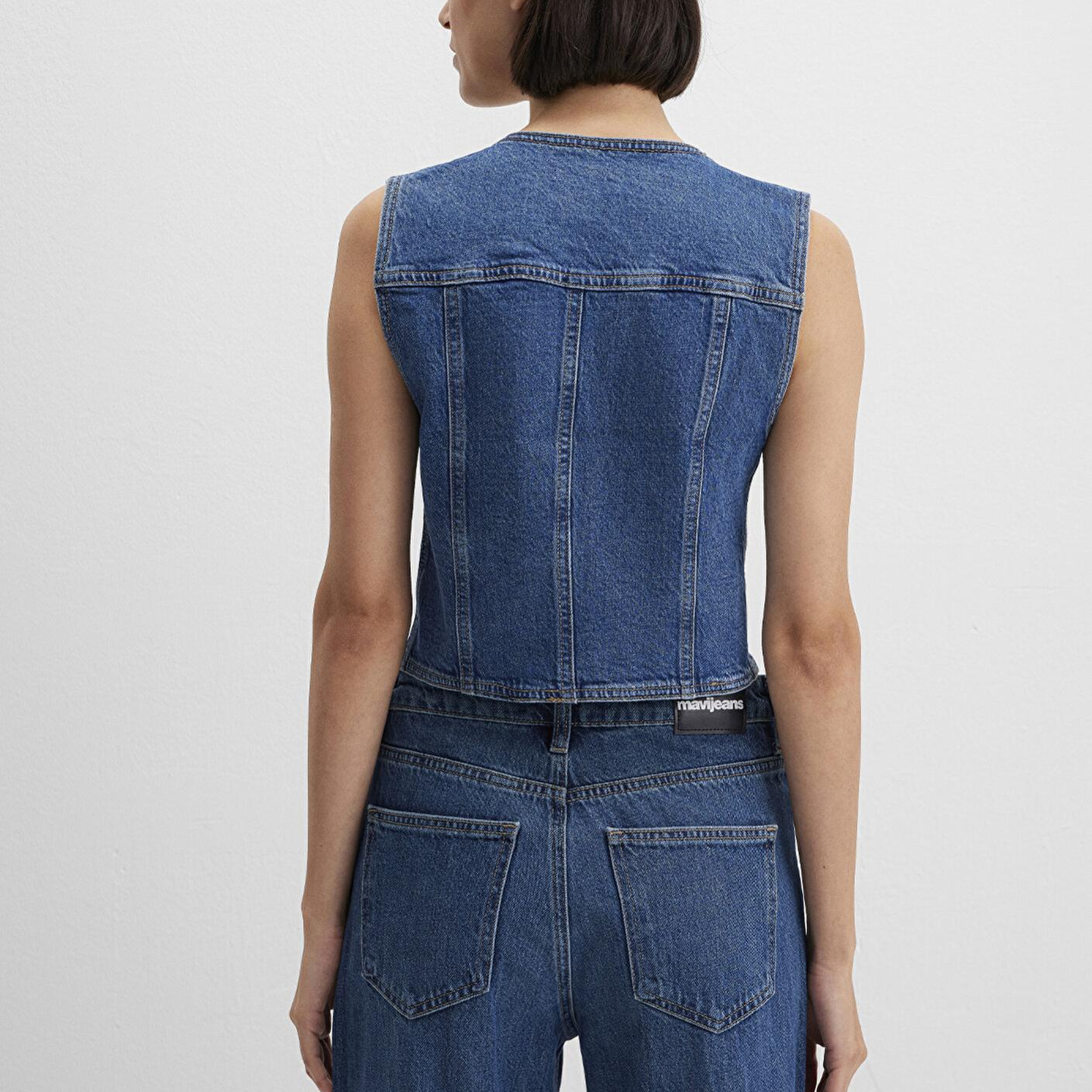 Mavi Merlin Real Blue Koyu Mavi Jean Yelek Fitted / Vücuda Oturan Kesim 1110265-85670