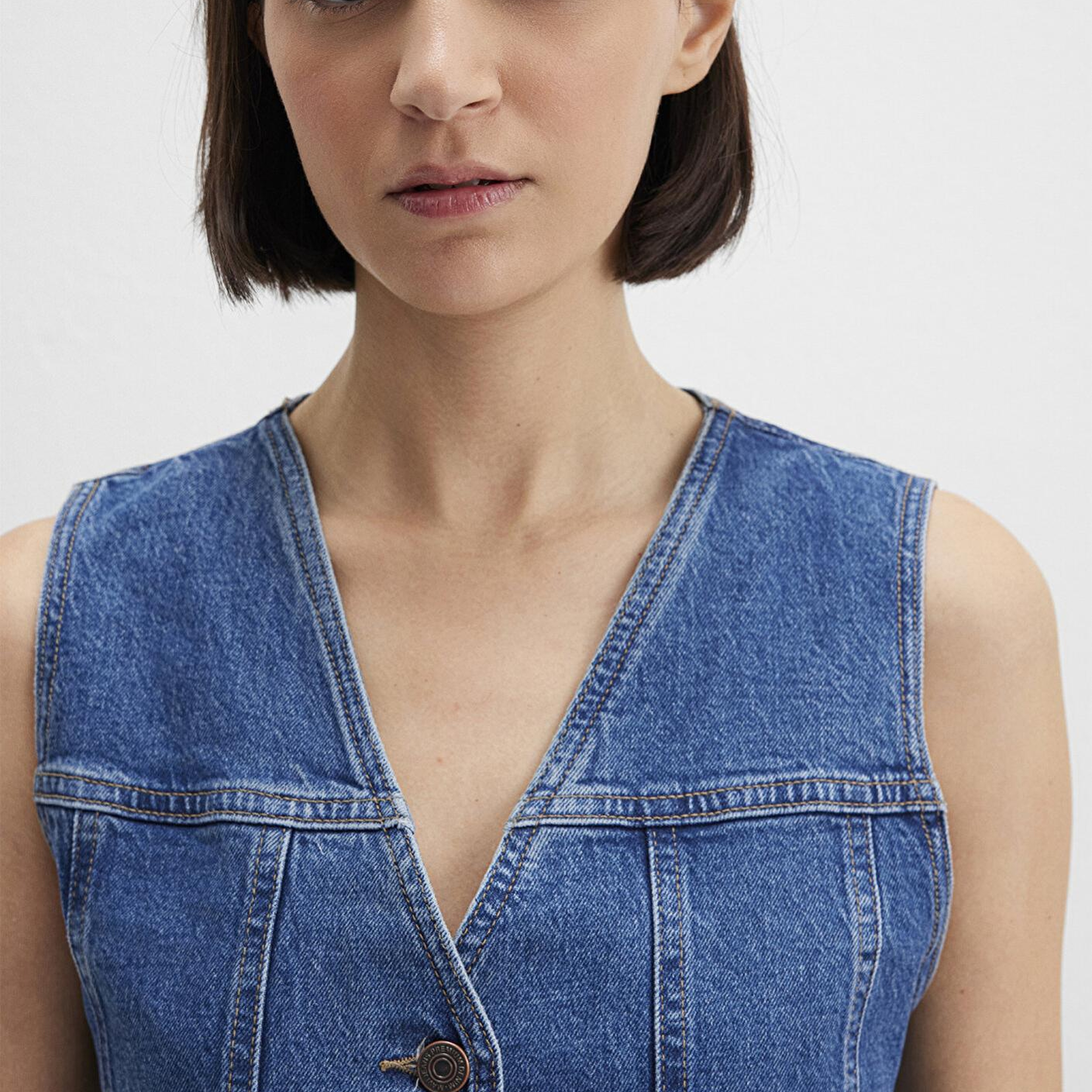 Mavi Merlin Real Blue Koyu Mavi Jean Yelek Fitted / Vücuda Oturan Kesim 1110265-85670