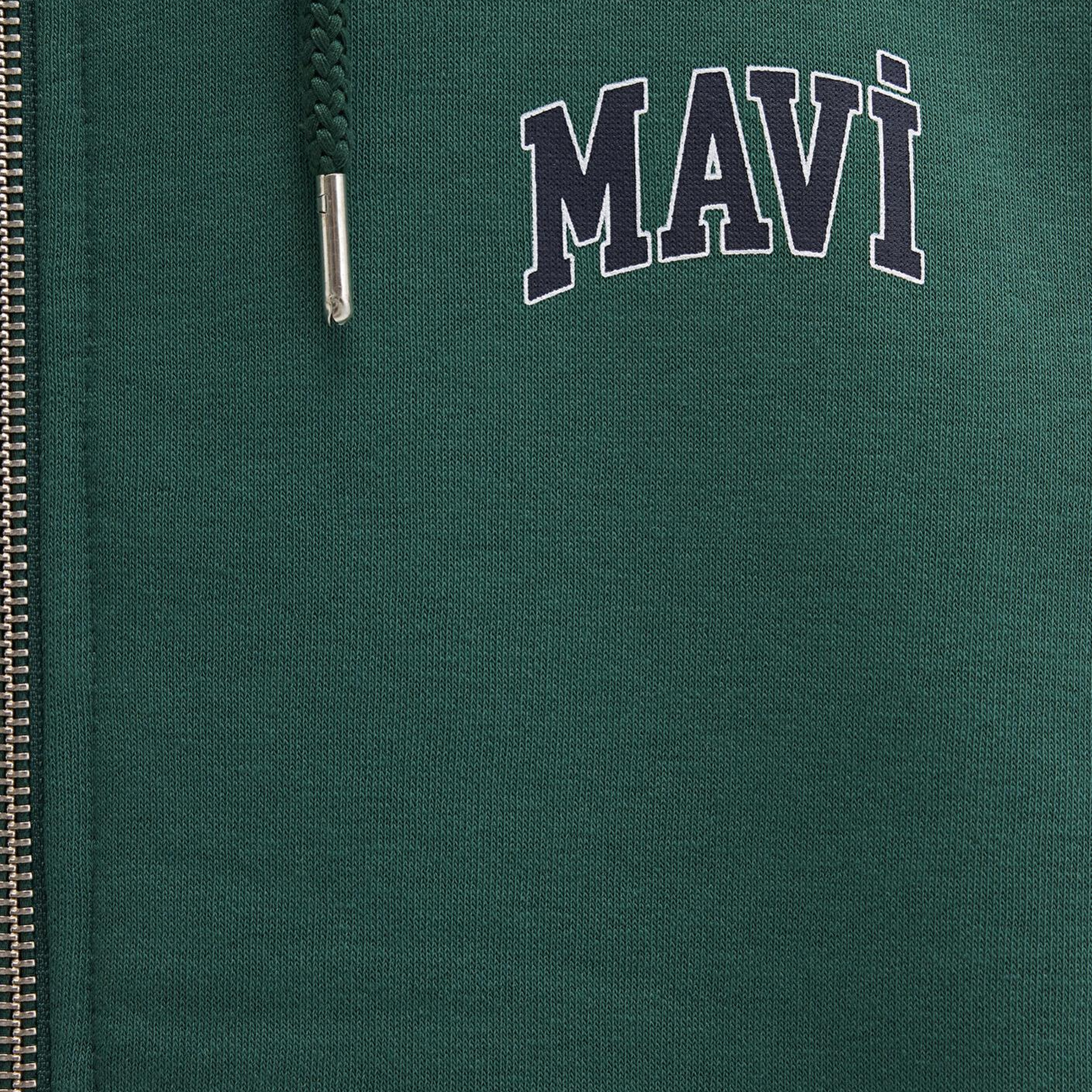 Mavi Mavi Logo Baskılı Fermuarlı Yeşil Sweatshirt 0611715-71874