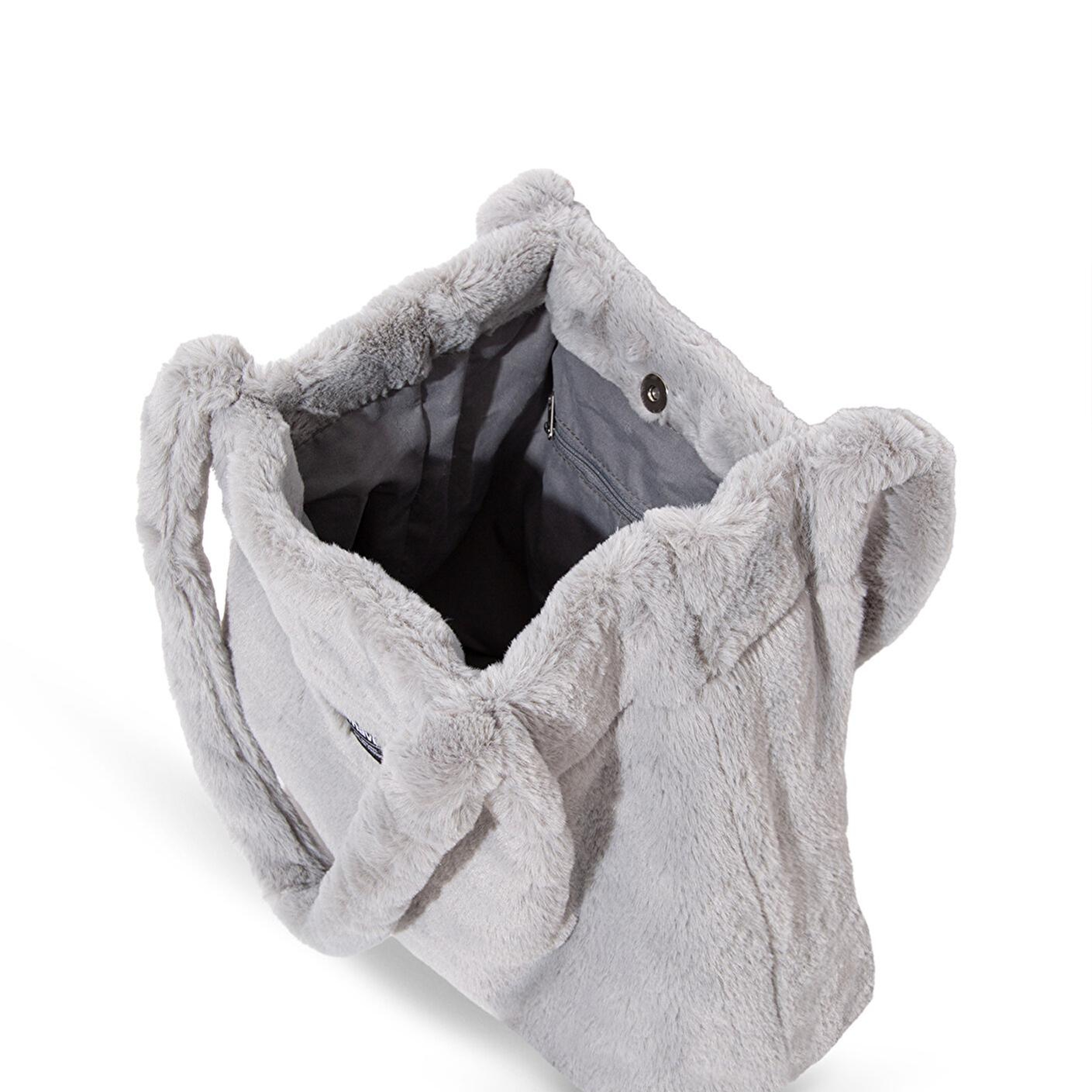 Mavi Gri Peluş Omuz Çantası 197617-85550