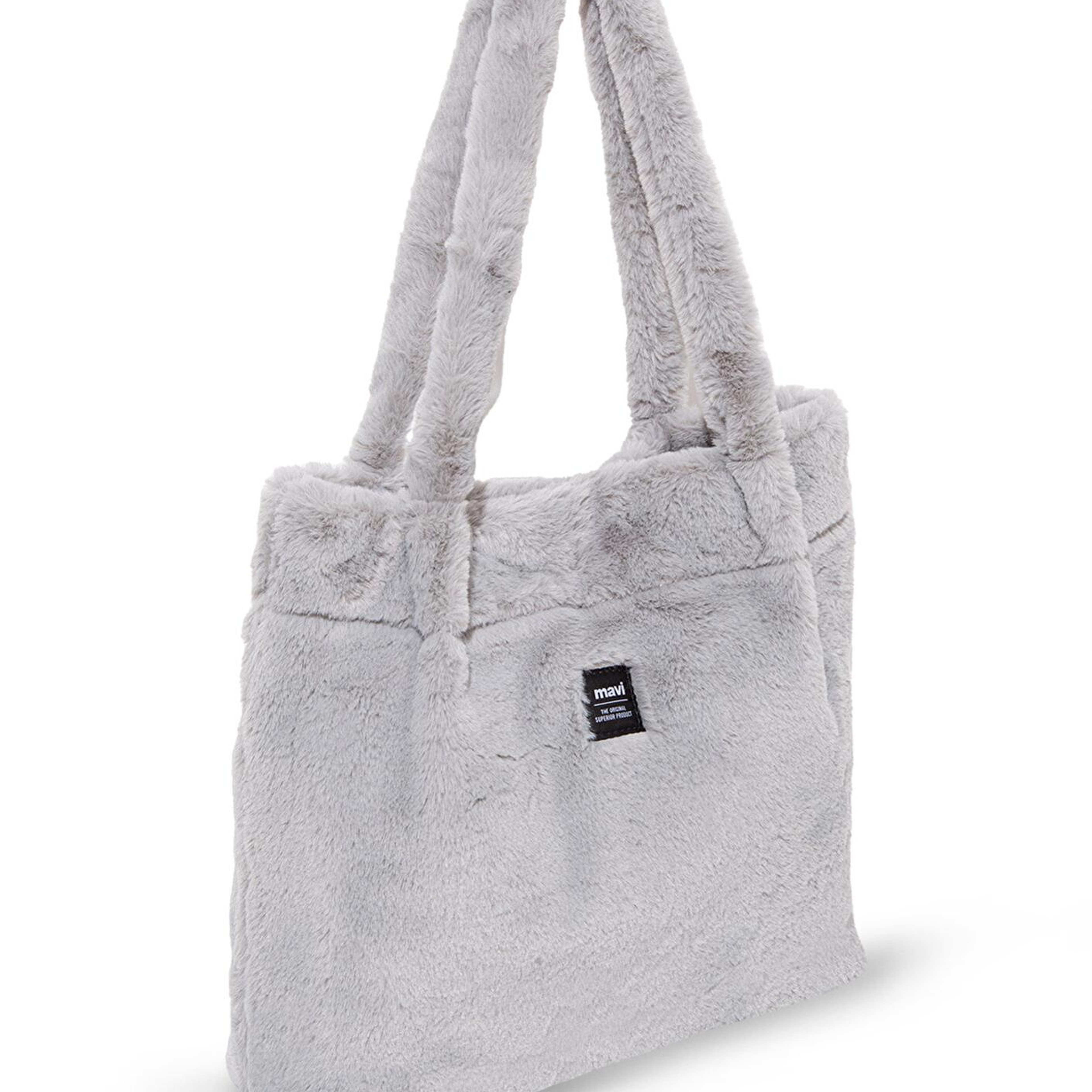 Mavi Gri Peluş Omuz Çantası 197617-85550