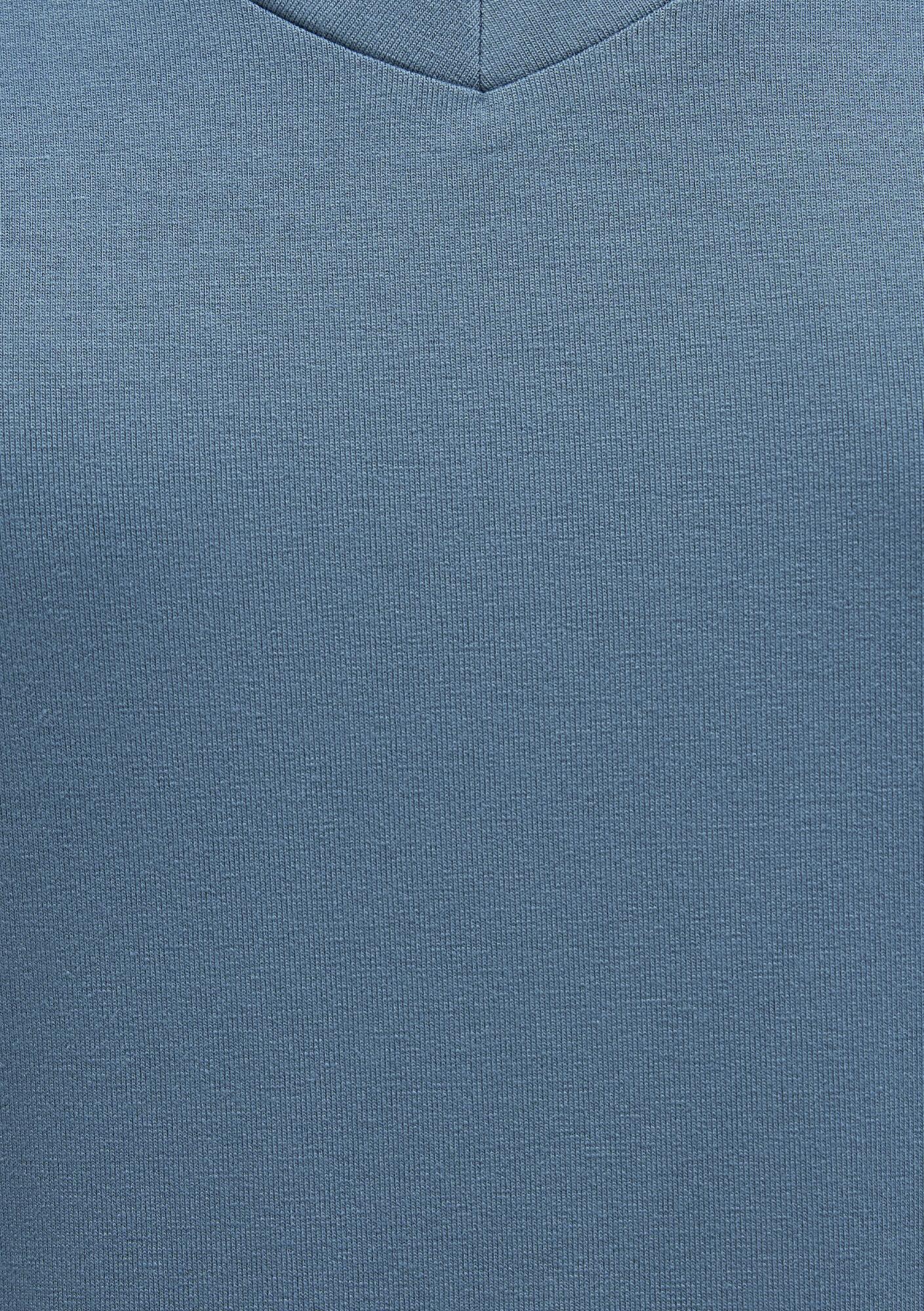 Mavi V Yaka Mavi Basic Viskoz Tişört Regular Fit / Normal Kesim 167714-70753