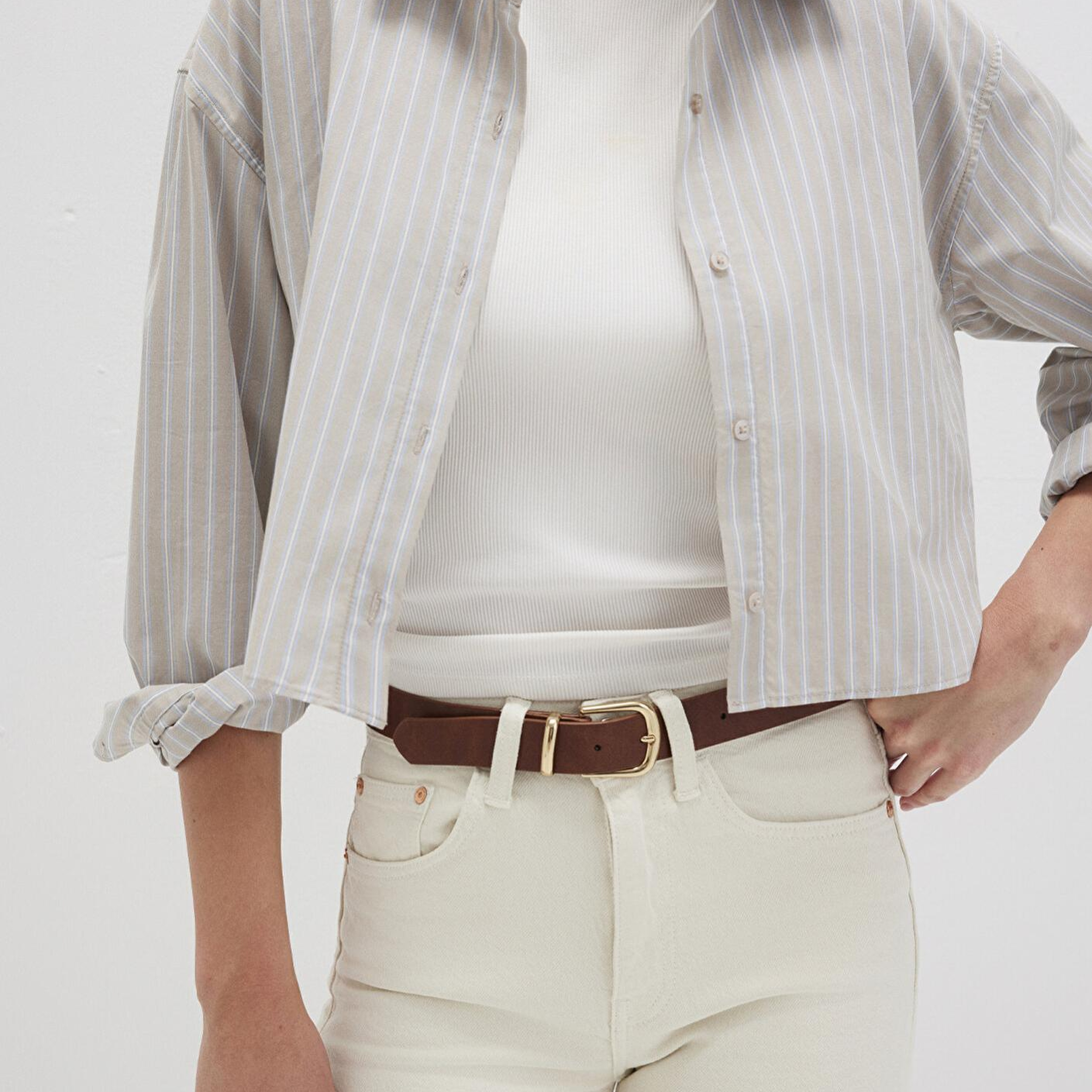 Mavi Kahverengi Suni Deri Kemer 1911793-70304