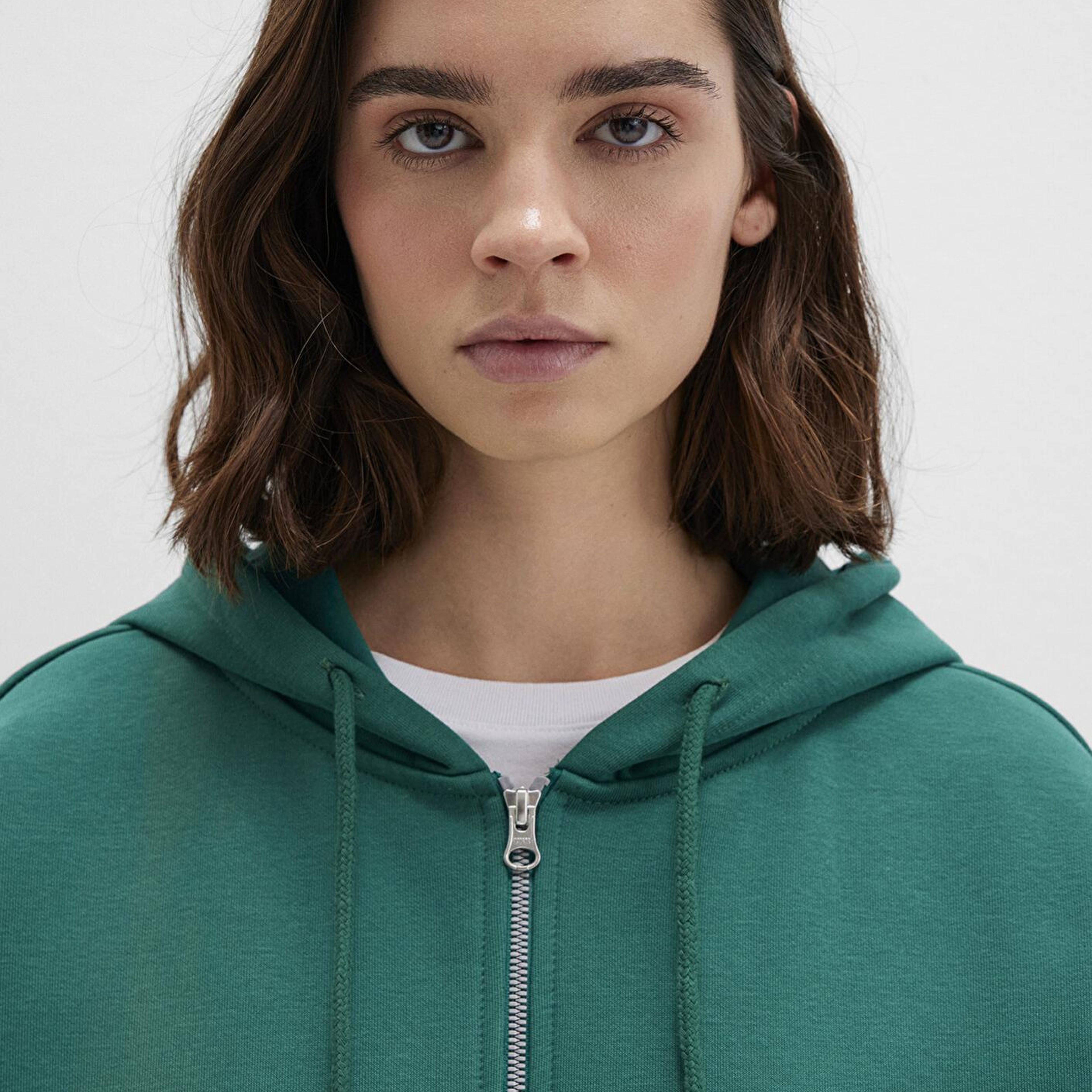 Mavi Kapüşonlu Fermuarlı Yeşil Sweatshirt 1610221-71874