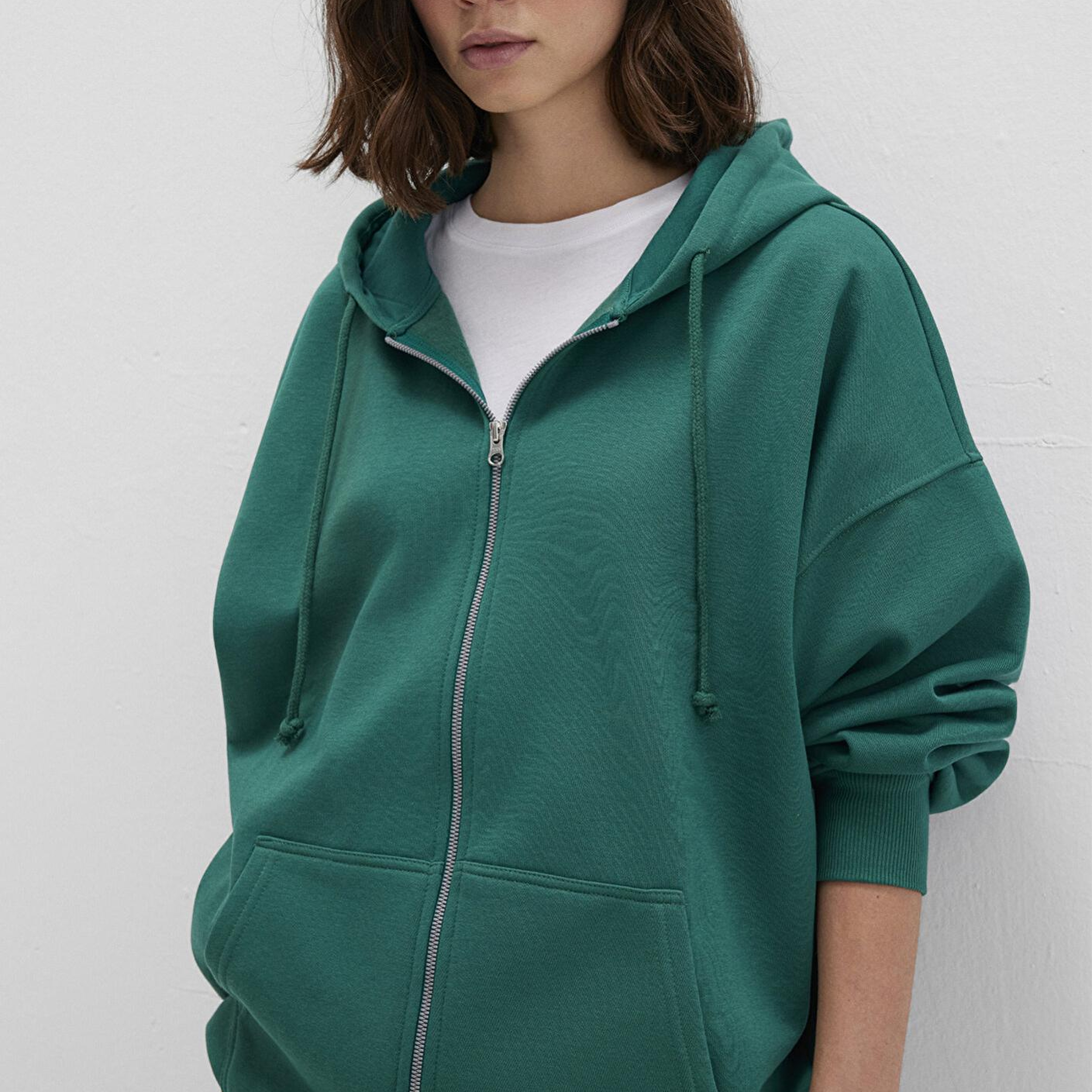 Mavi Kapüşonlu Fermuarlı Yeşil Sweatshirt 1610221-71874