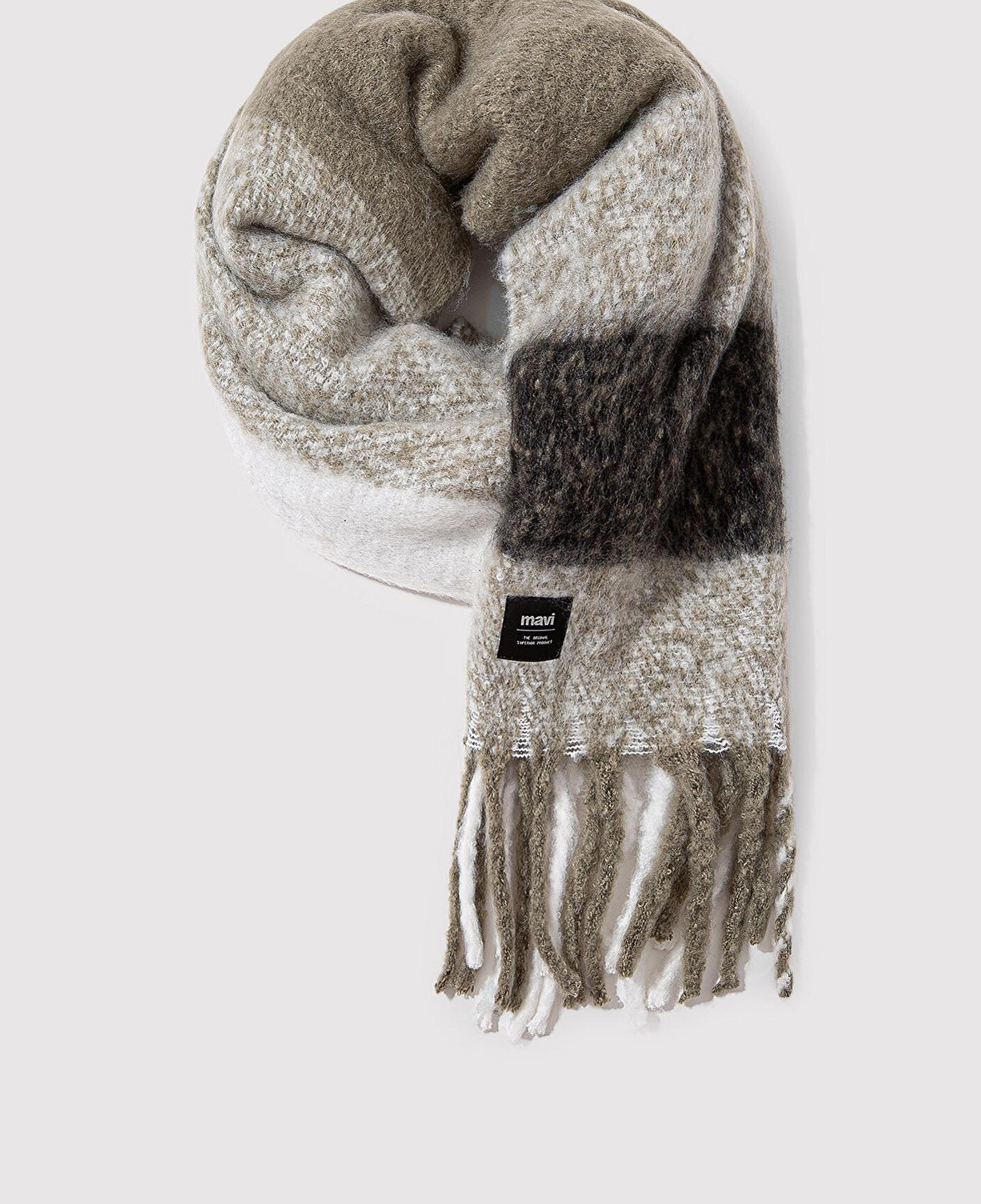 Mavi Püsküllü Kareli Atkı 1911745-82816