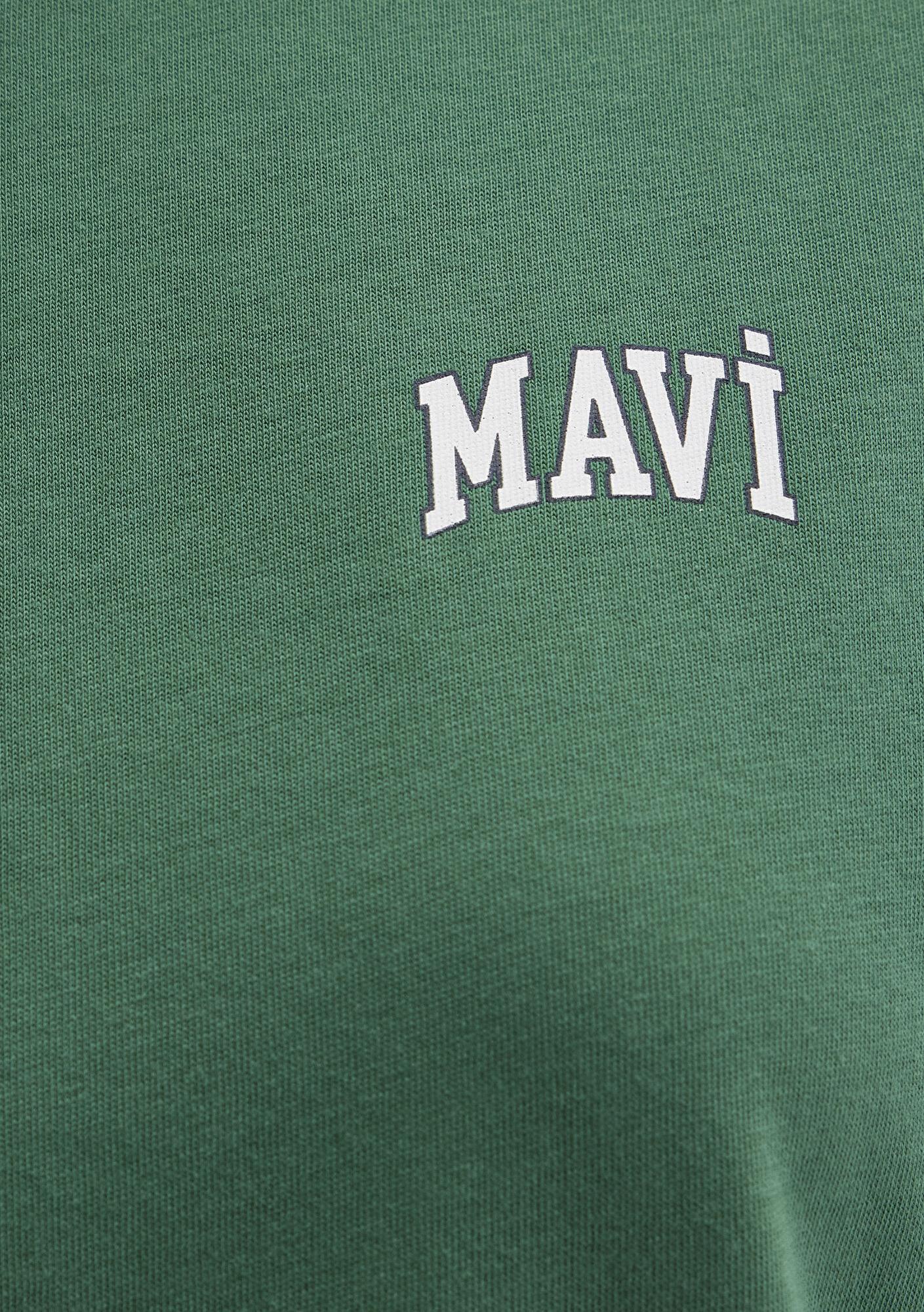 Mavi Mavi Logo Baskılı Yeşil Tişört Regular Fit / Normal Kesim 1611900-71874