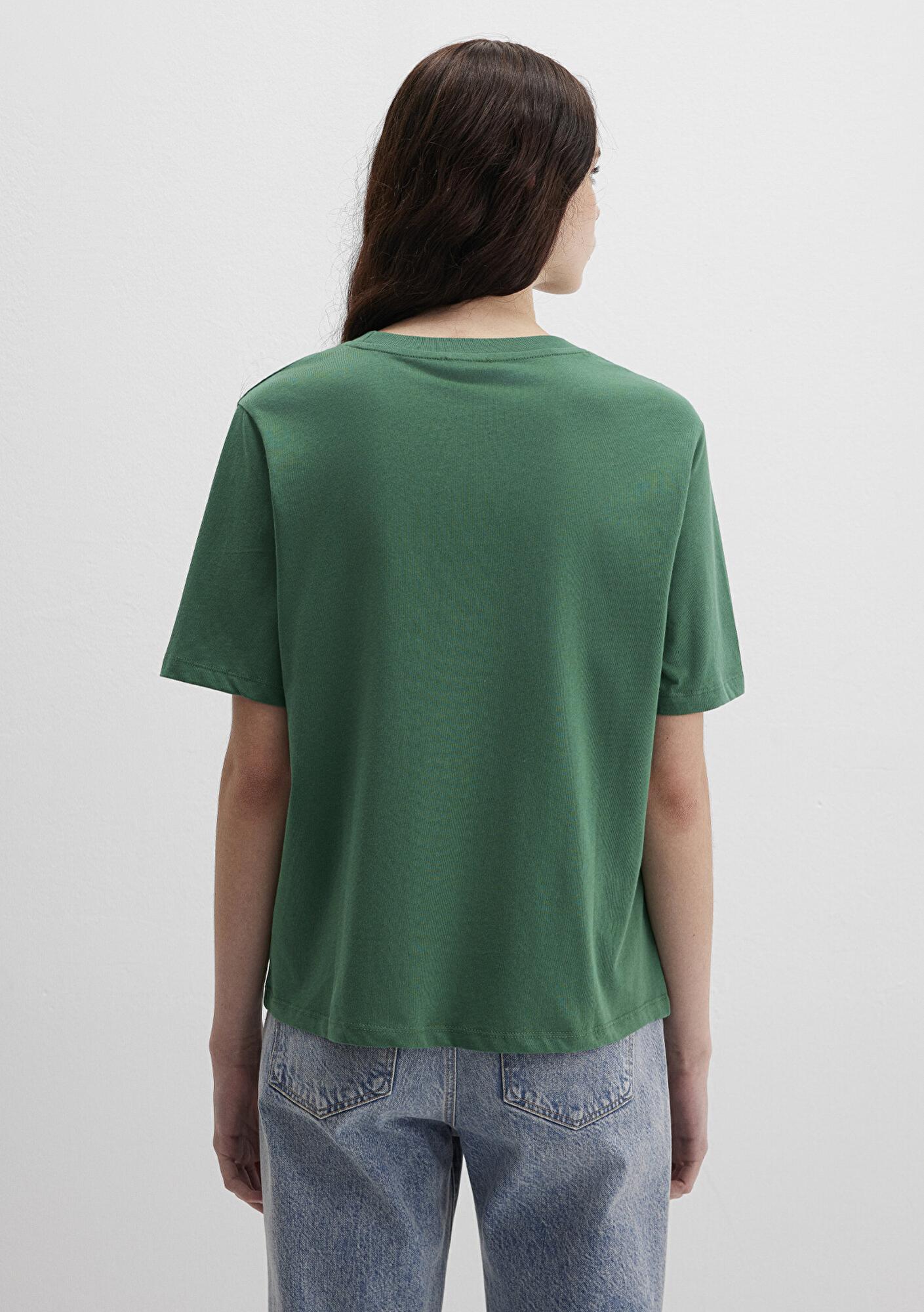 Mavi Mavi Logo Baskılı Yeşil Tişört Regular Fit / Normal Kesim 1611900-71874