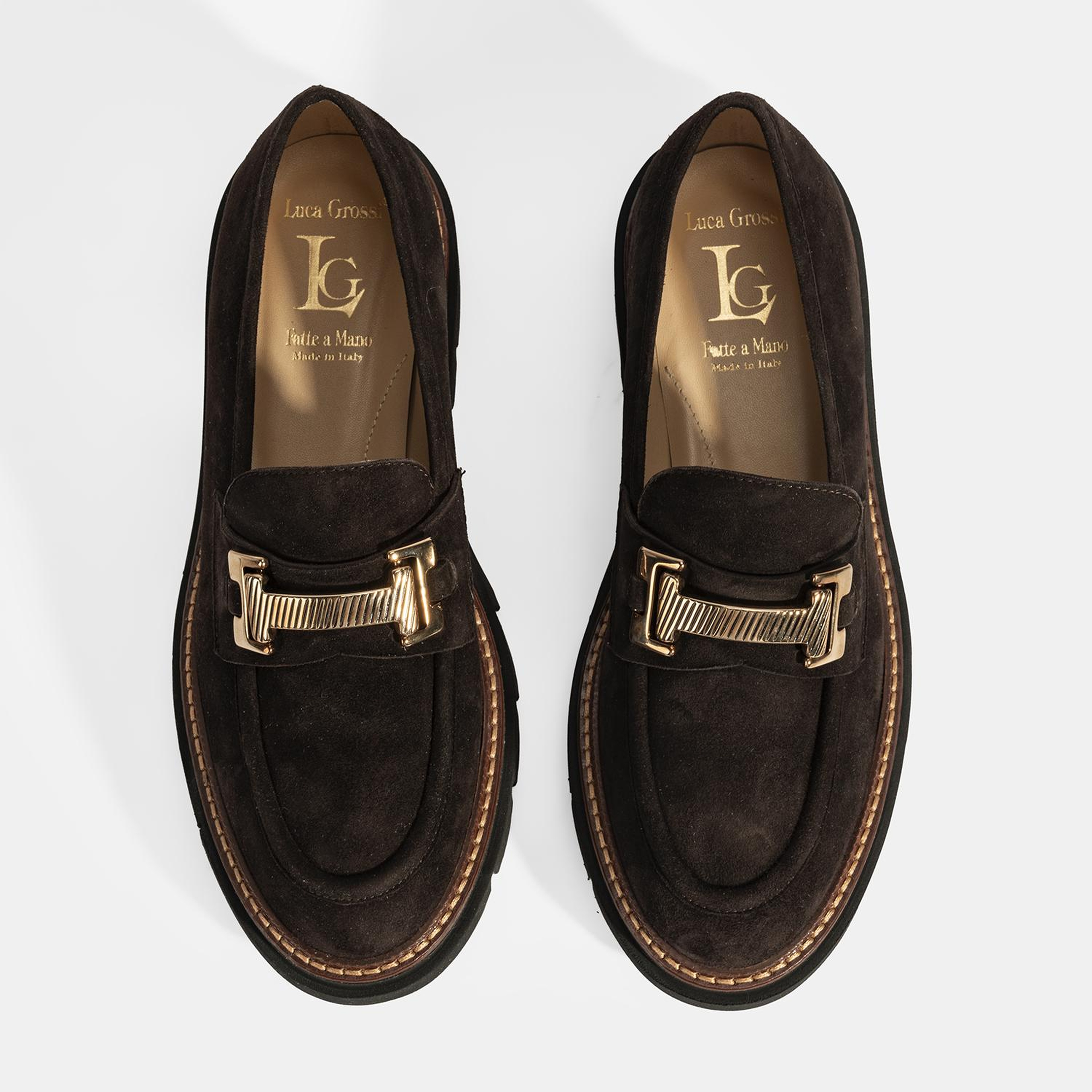 Luca Grossi Kadın Kahve Toka Detaylı Süet Loafer